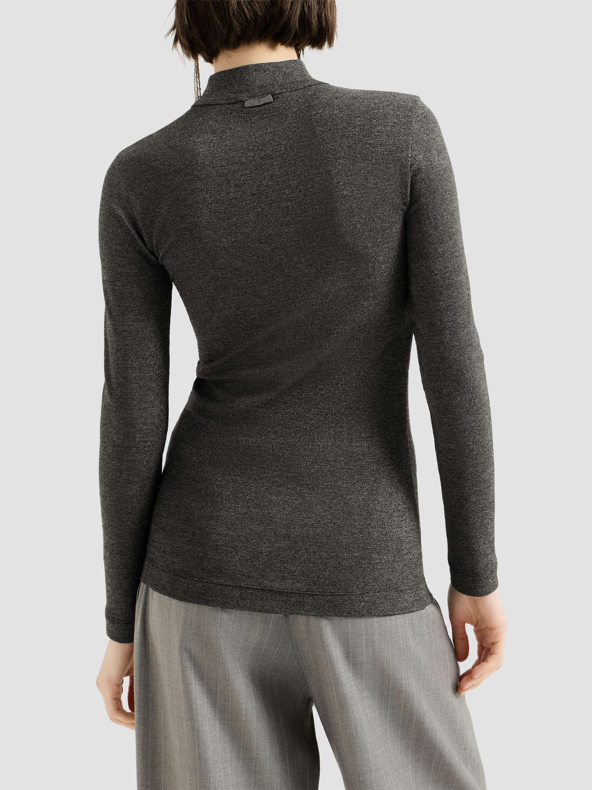 Brunello Cucinelli Sparkling Virgin Wool Long Sleeve T-Shirt with