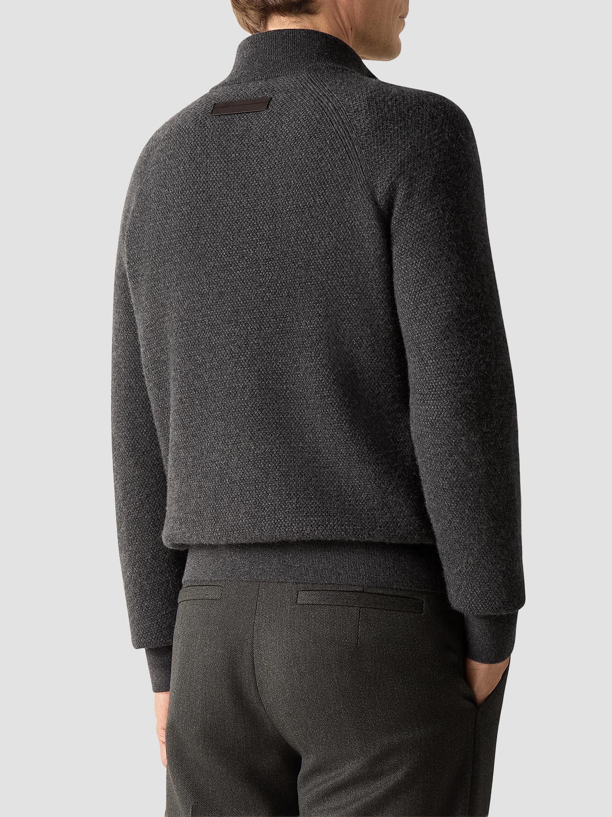 ZEGNA Oasi Cashmere Zip Mock Sweater | Saks Fifth Avenue