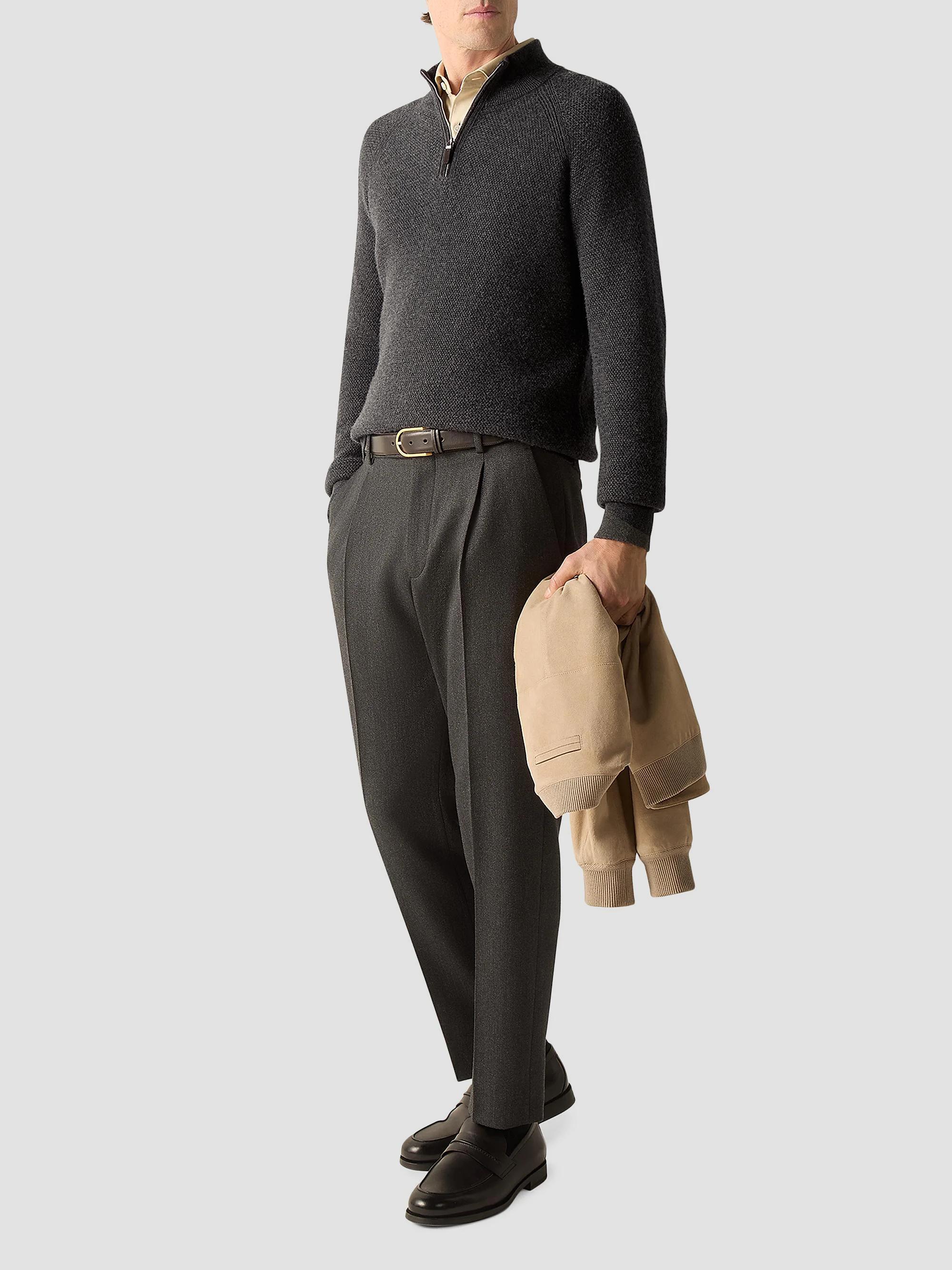 ZEGNA Oasi Cashmere Zip Mock Sweater | Saks Fifth Avenue