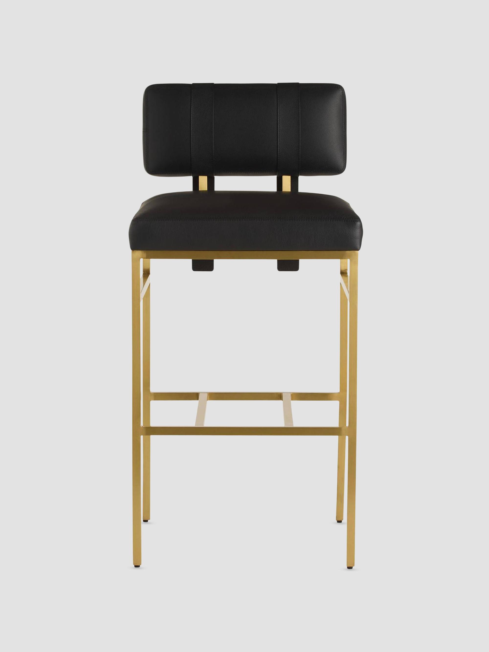 Arteriors Laney Bar Stool - Black