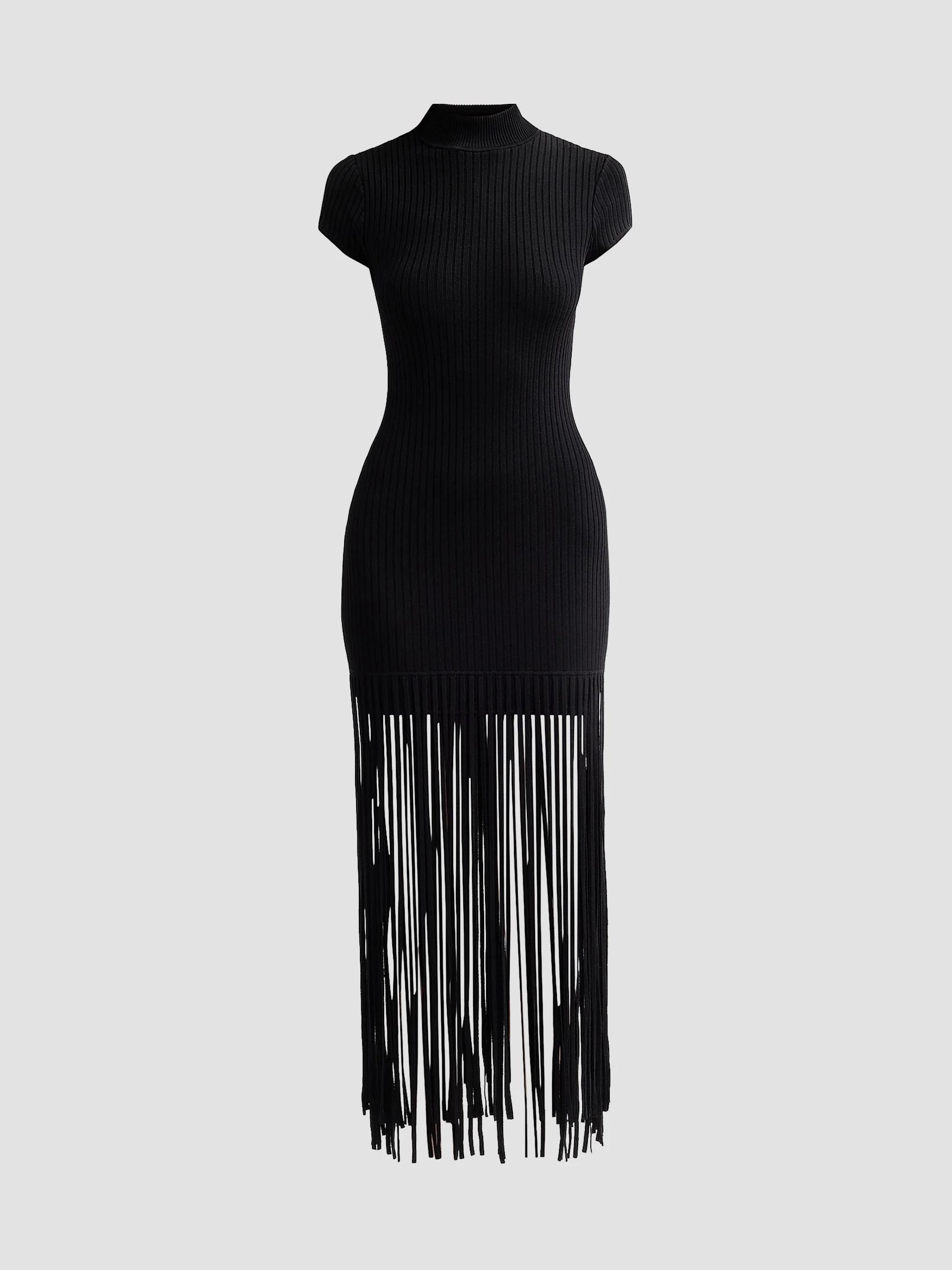 saks fifth avenue black dresses Women's Designer Cocktail EURO SUMMER Ivory Petite Ladder Knit Size:FR 42