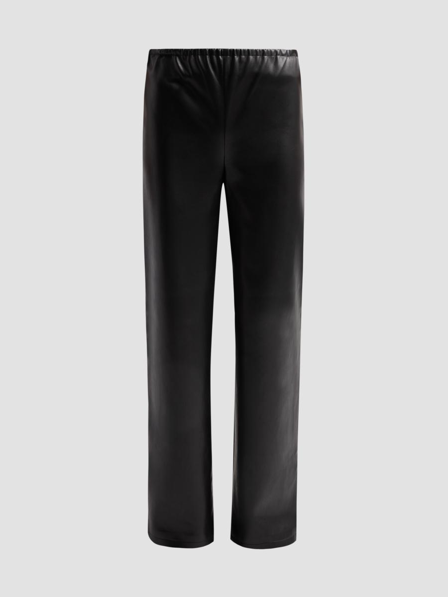 Toccin Women's Mick Vegan Leather Pull On Pants In Jet