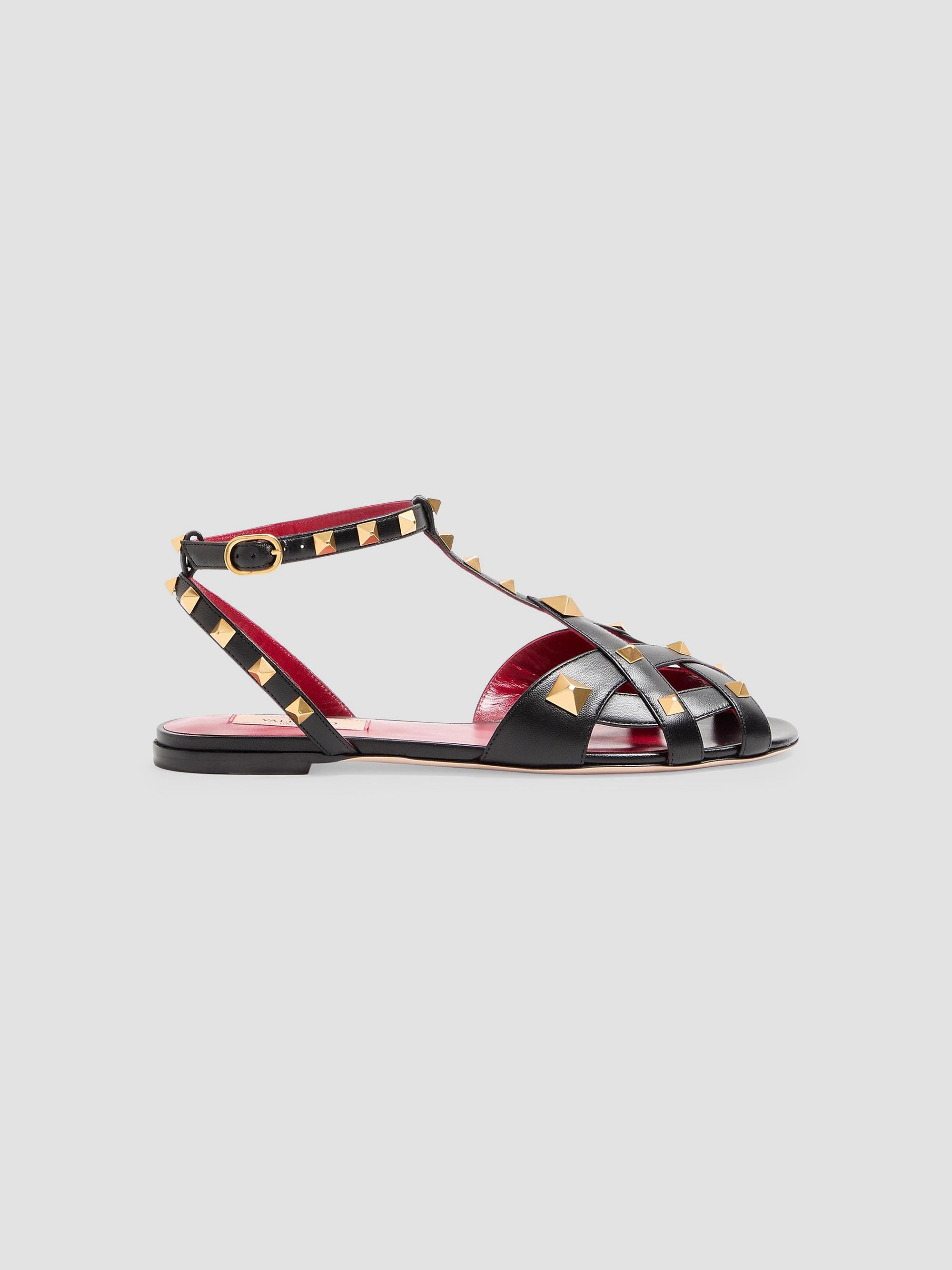 Valentino Garavani Women's Studdy Kidskin Sandals - Black | Thumbnail 8