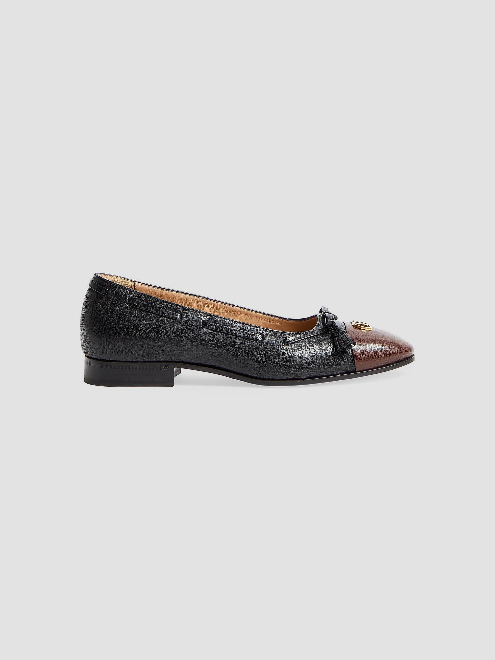Valentino Garavani Women's Valet Du Roi Ballerinas in Kidskin - Black Coffe | Thumbnail 8