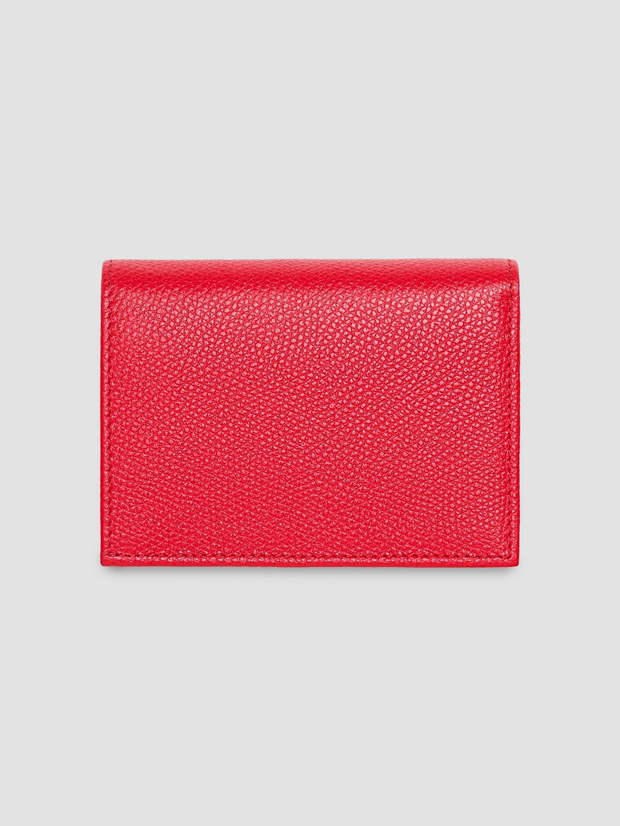 Valentino Garavani Women's VLogo Signature Grainy Calfskin Leather Wallet - Rouge Pur | Thumbnail 3
