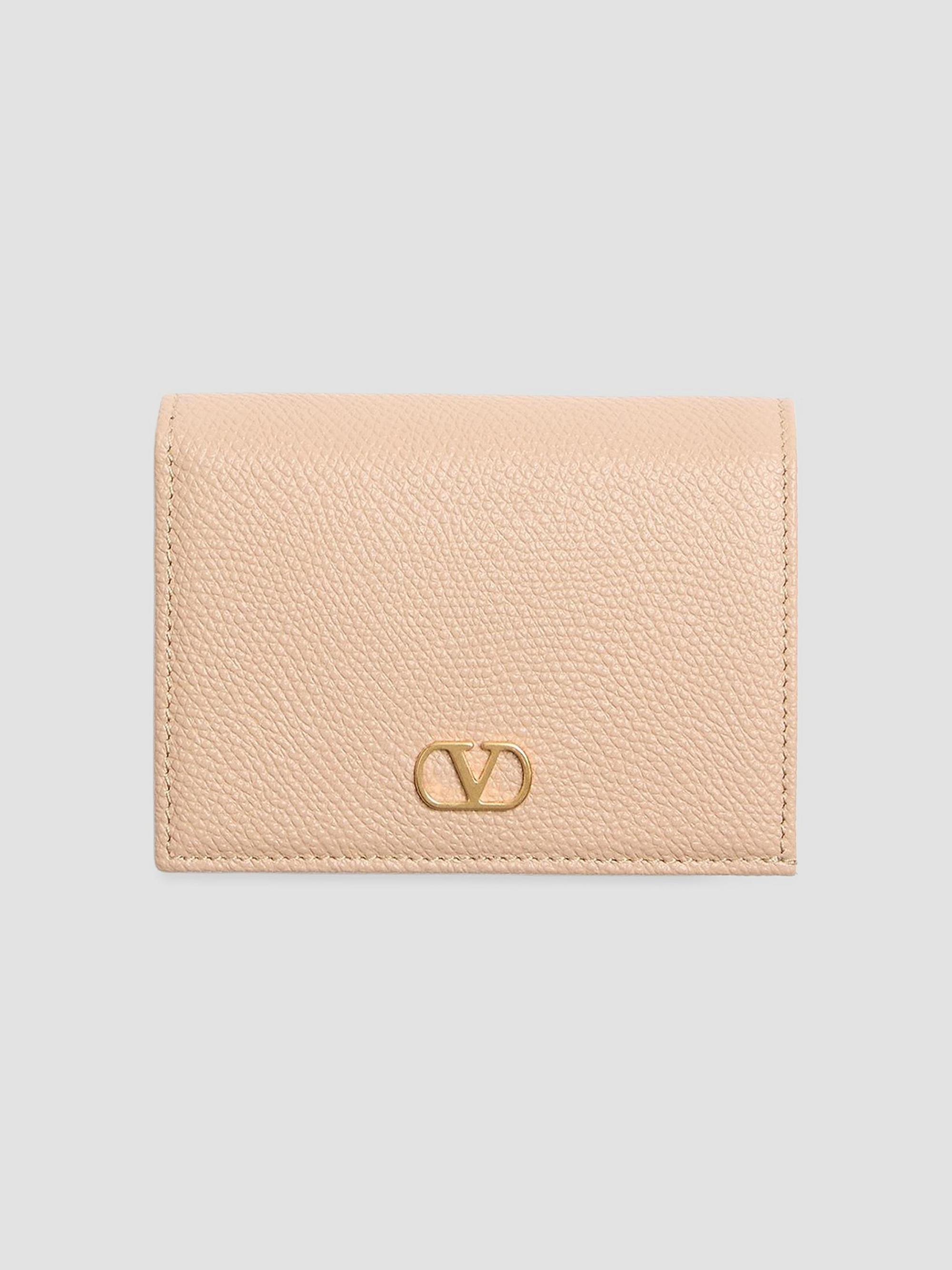 Valentino Garavani Women's VLogo Signature Grainy Calfskin Wallet - Rose Sand | Thumbnail 6