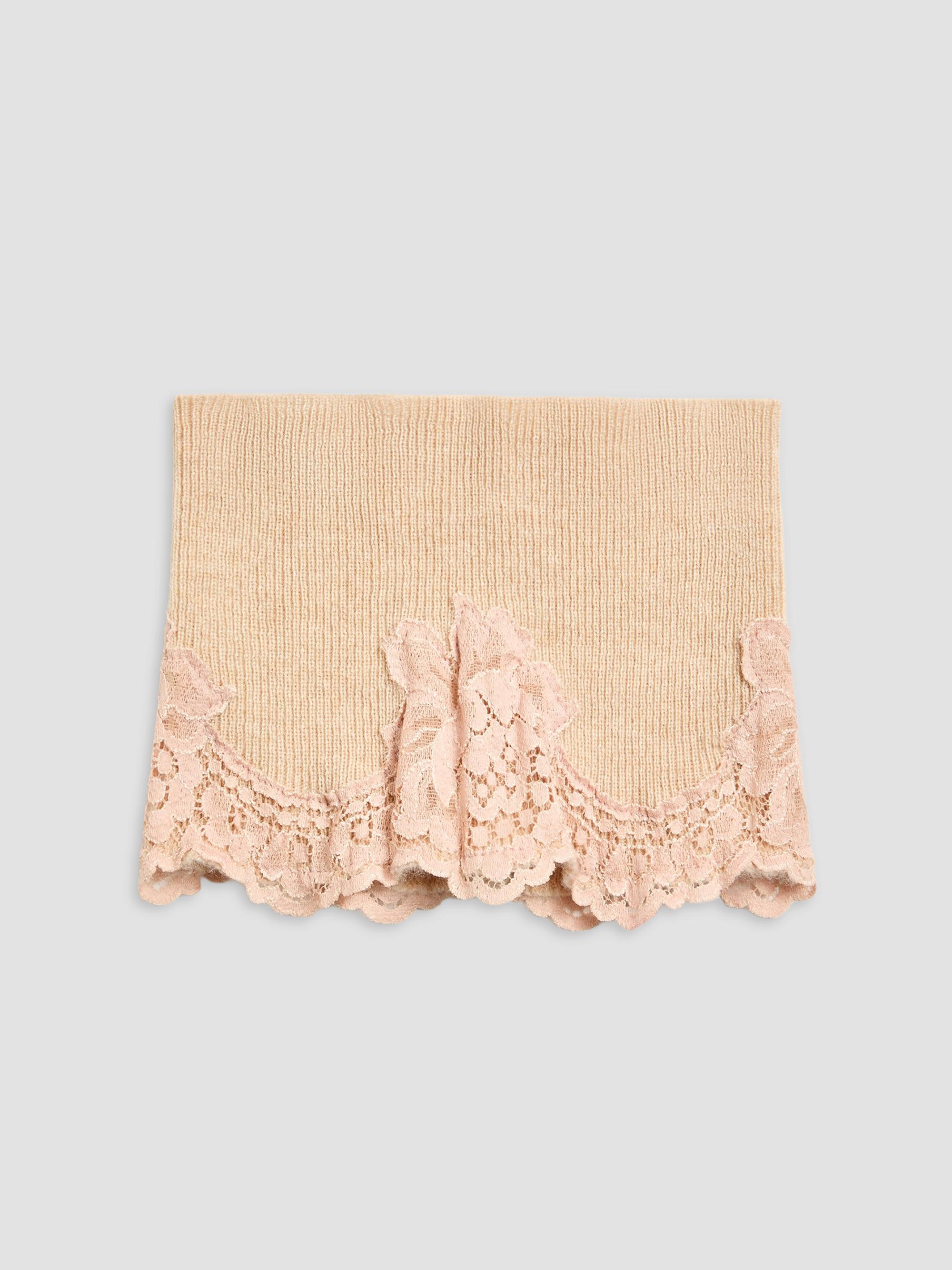 Valentino Garavani Women's VLogo Signature Cashmere and Lace Headband - Alabaster