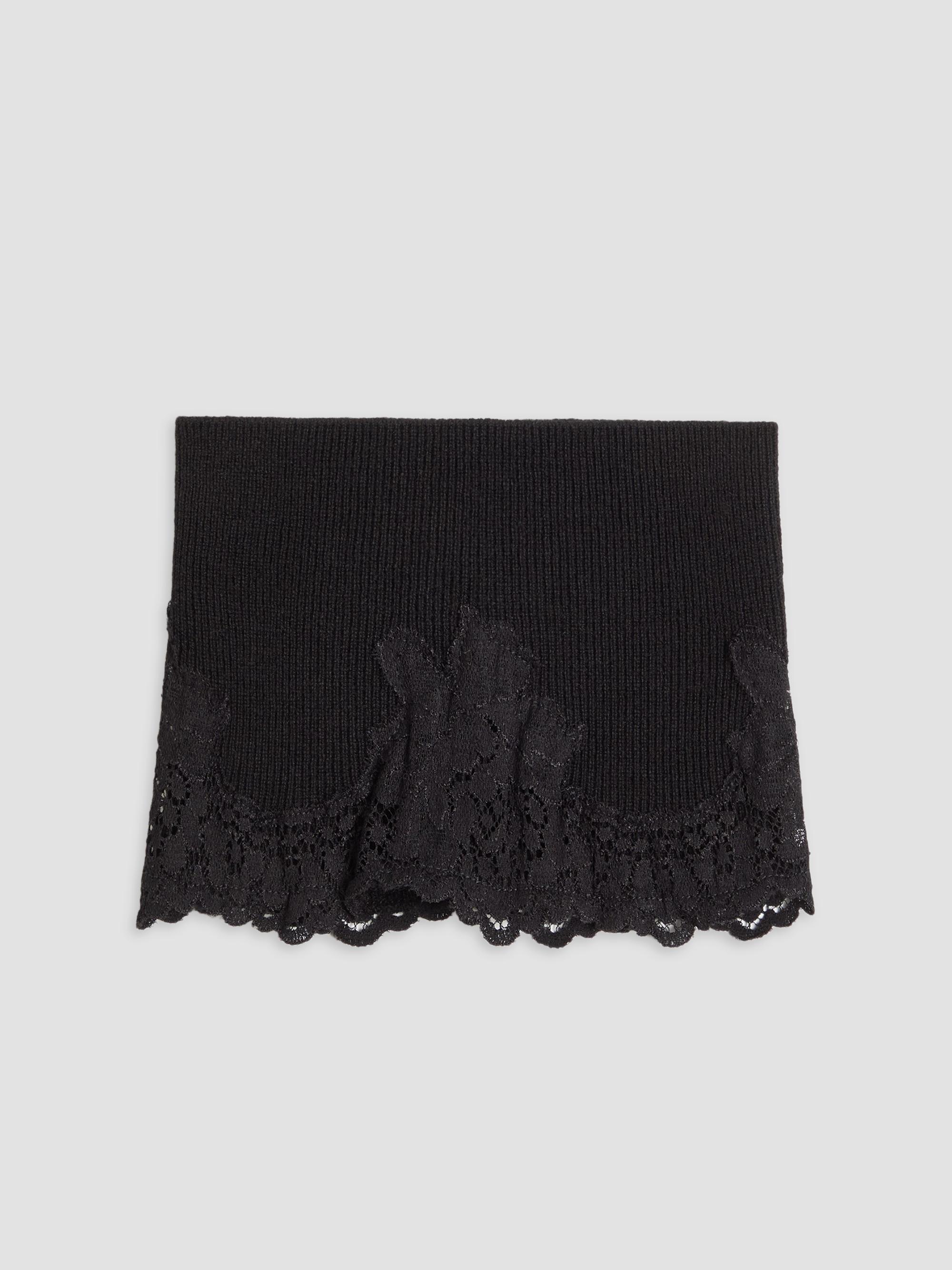 Valentino Garavani Women's VLogo Signature Cashmere and Lace Headband - Black