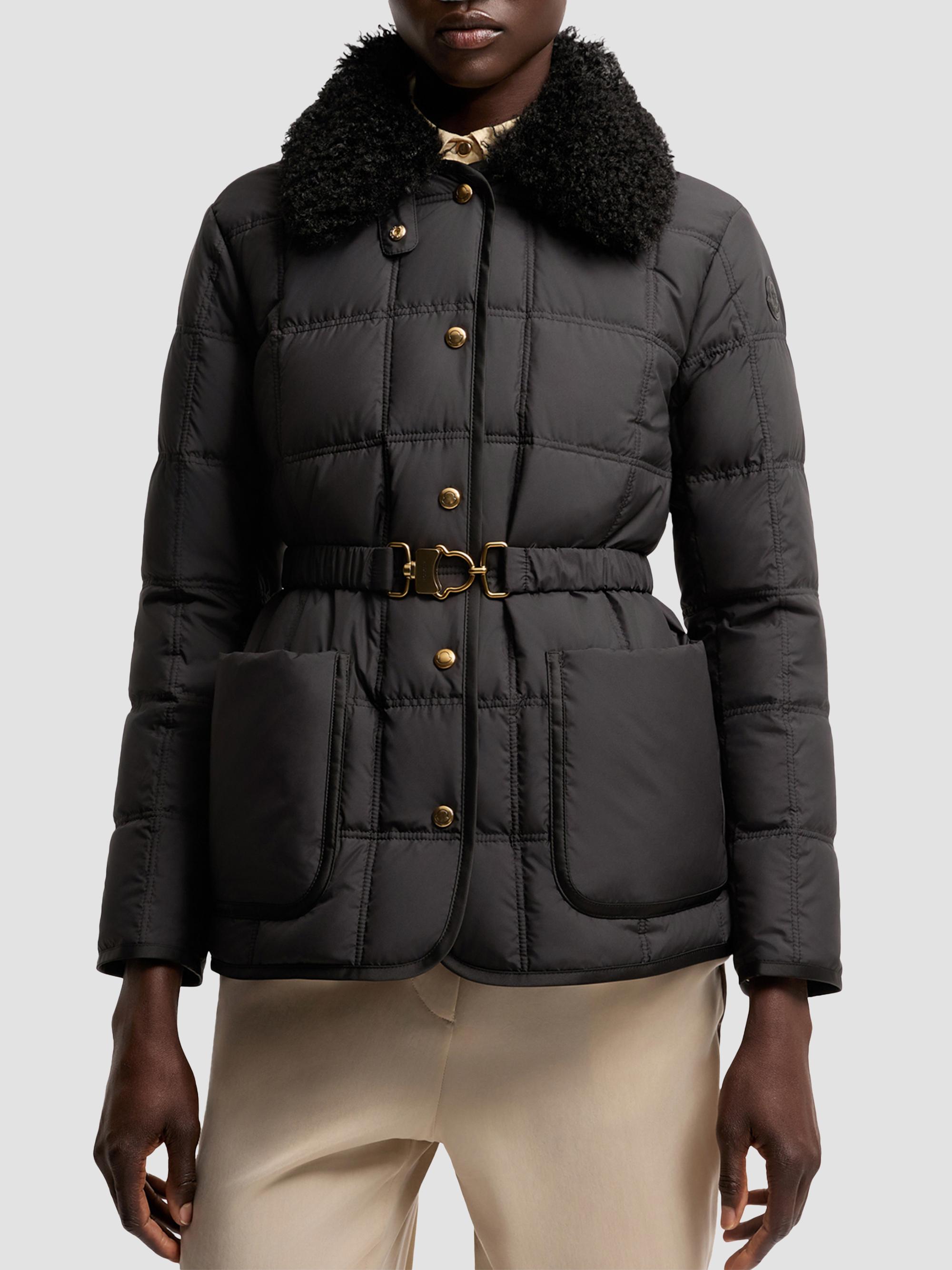 Moncler Women's Cygnes Puffer Jacket with Belt - Black | Thumbnail 2