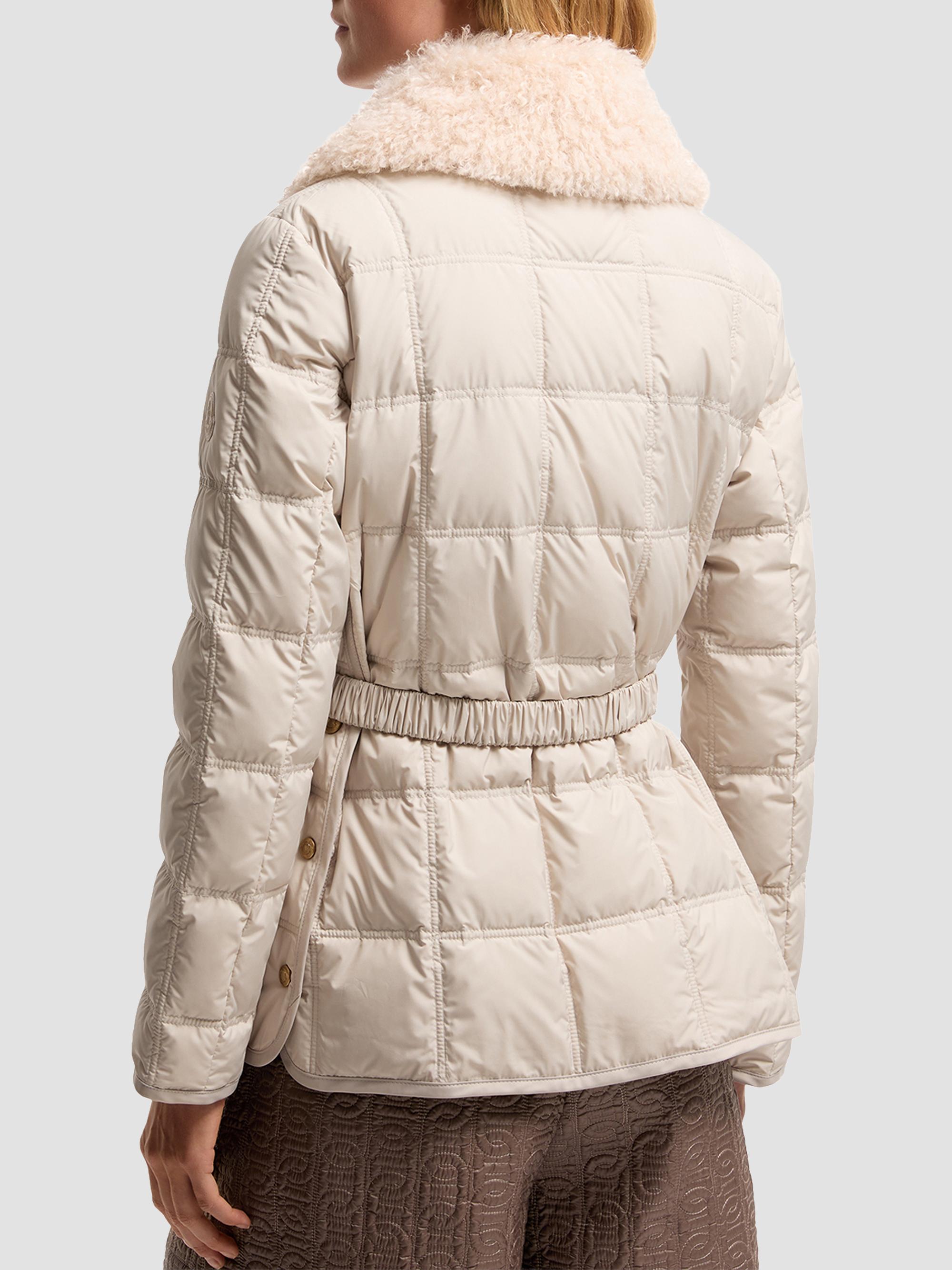 Moncler Women's Cygnes Puffer Jacket with Belt - Light Beige | Thumbnail 3