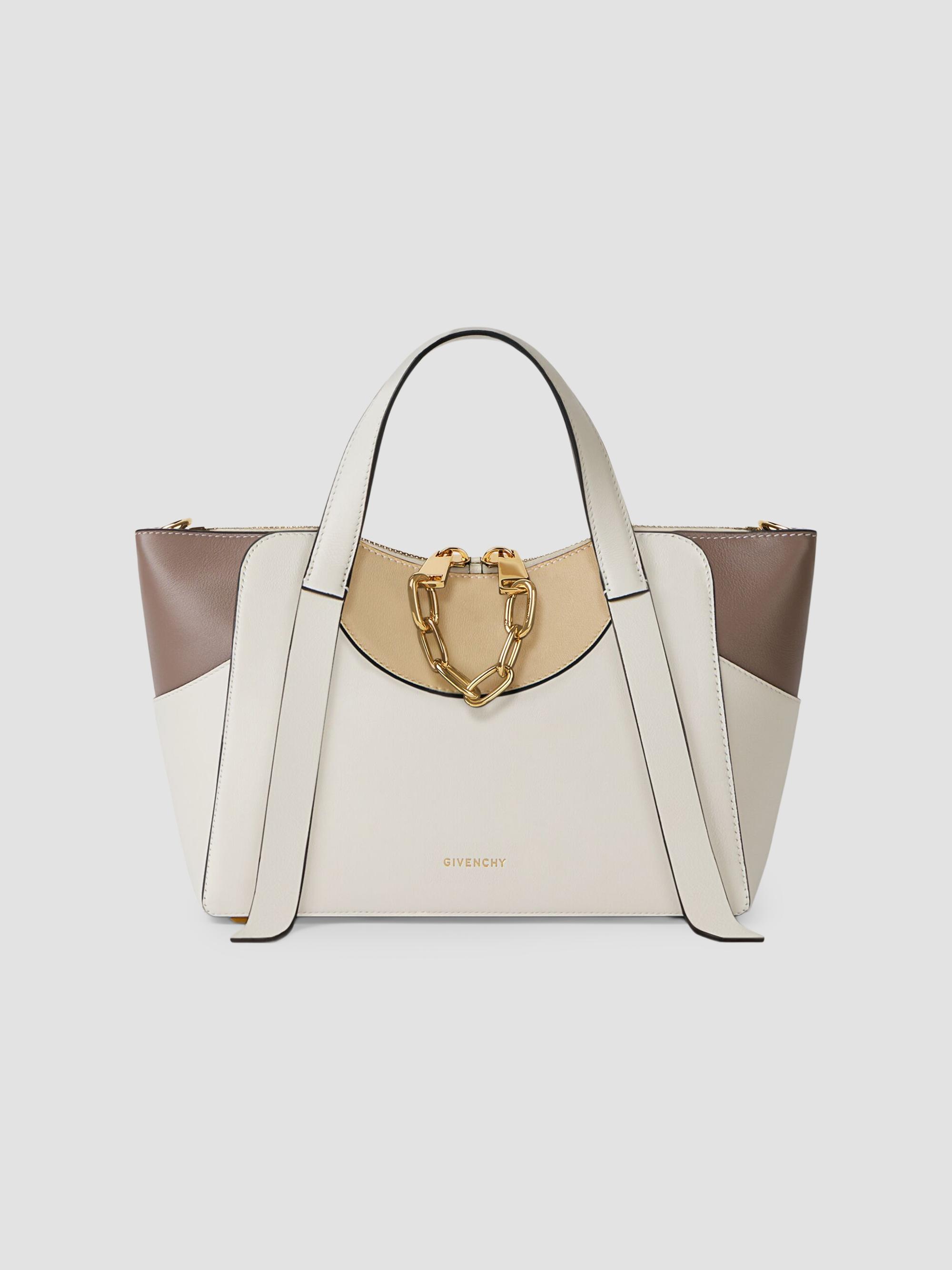 Givenchy Women's  the Snatch Top Handle Bag in Grained Bicolor Leather -  Natural Beige | Thumbnail 6