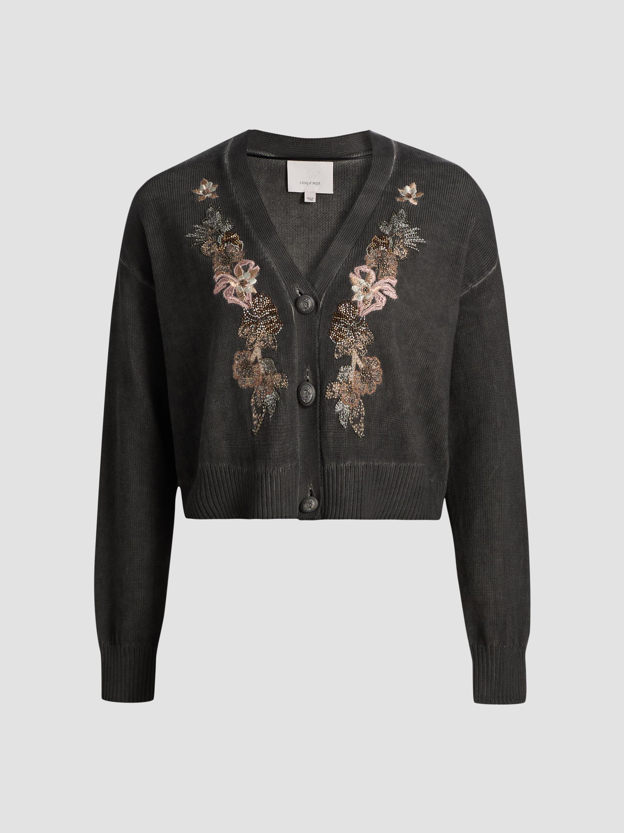 Cinq à Sept Lita Embroidered Cardigan | Saks Fifth Avenue
