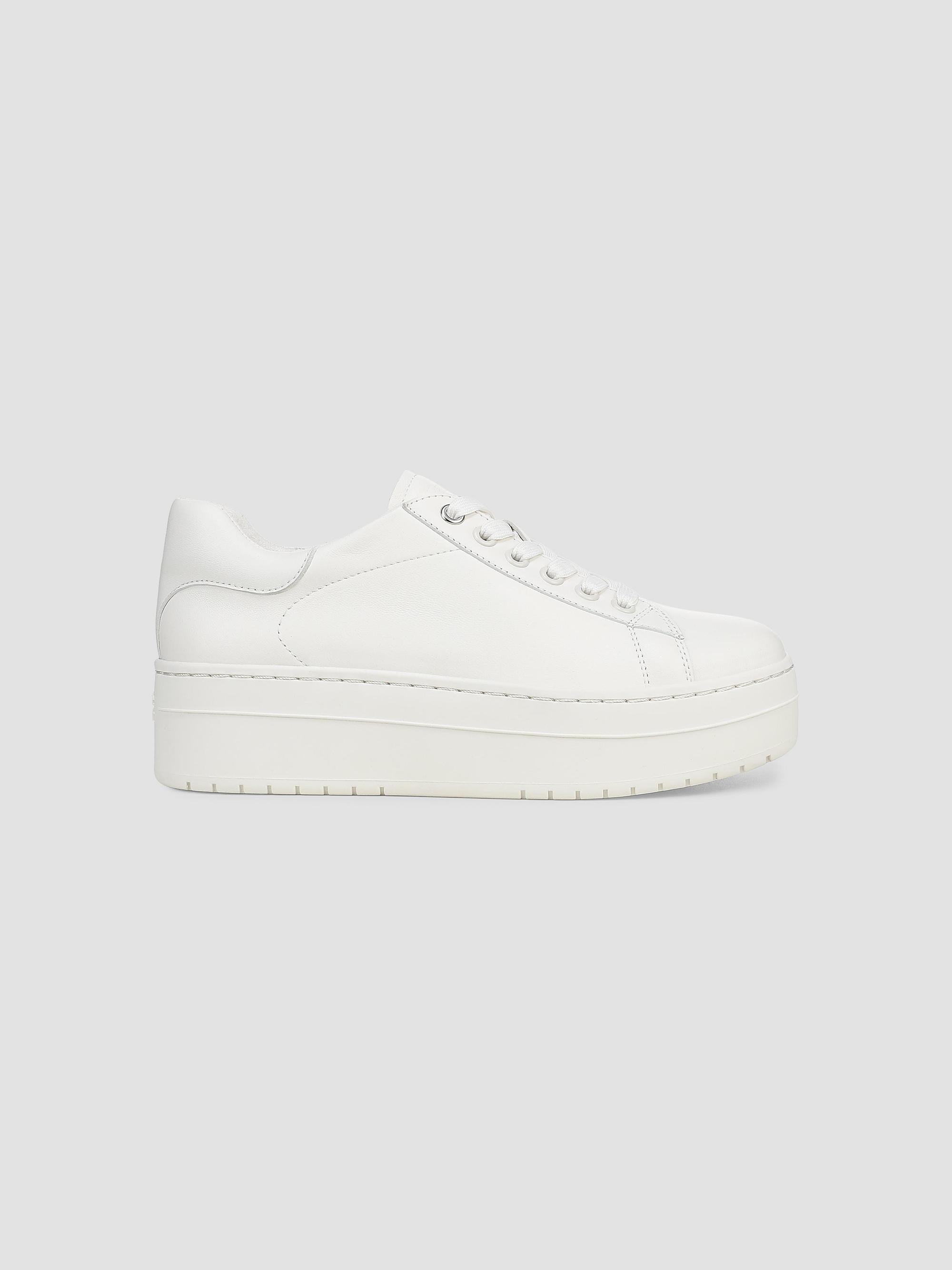 Women's Naomi 50MM Leather Platform Sneakers - White - Size 9.5