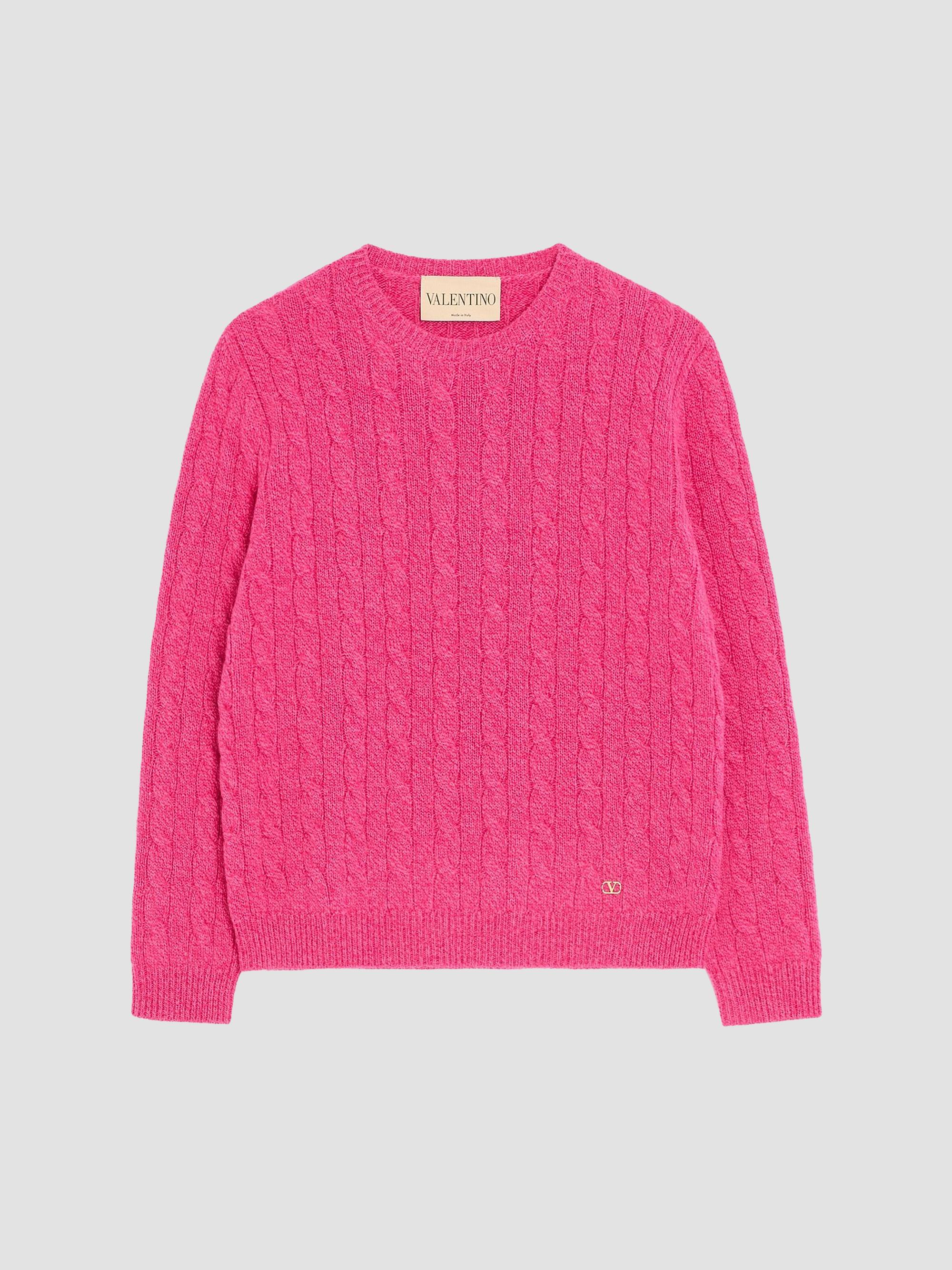 Valentino Garavani Women's Mouliné Wool Jumper - Fuchsia | Thumbnail 8
