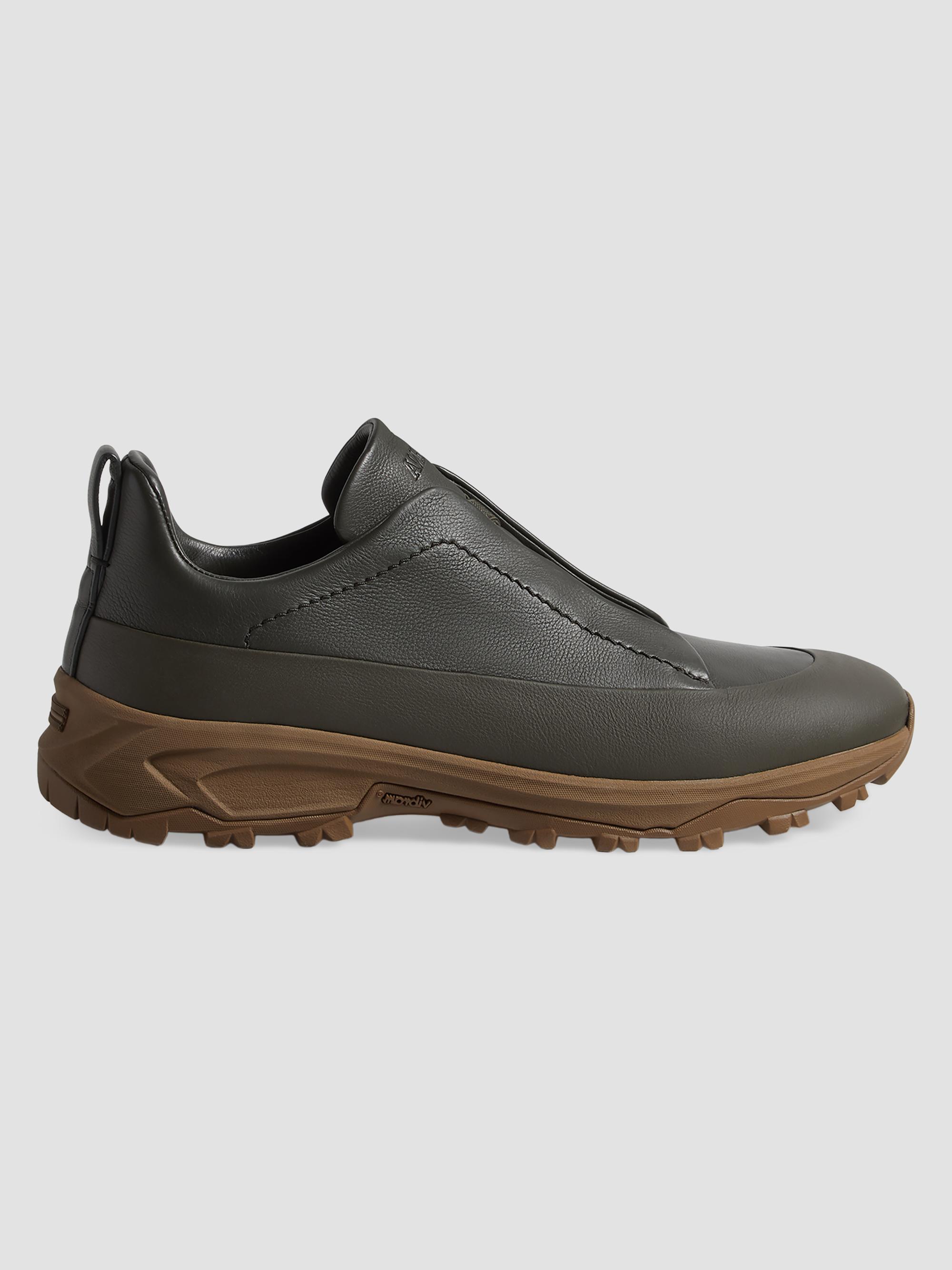 ZEGNA Leather Triple Stitch Monte Sneakers | Saks Fifth Avenue
