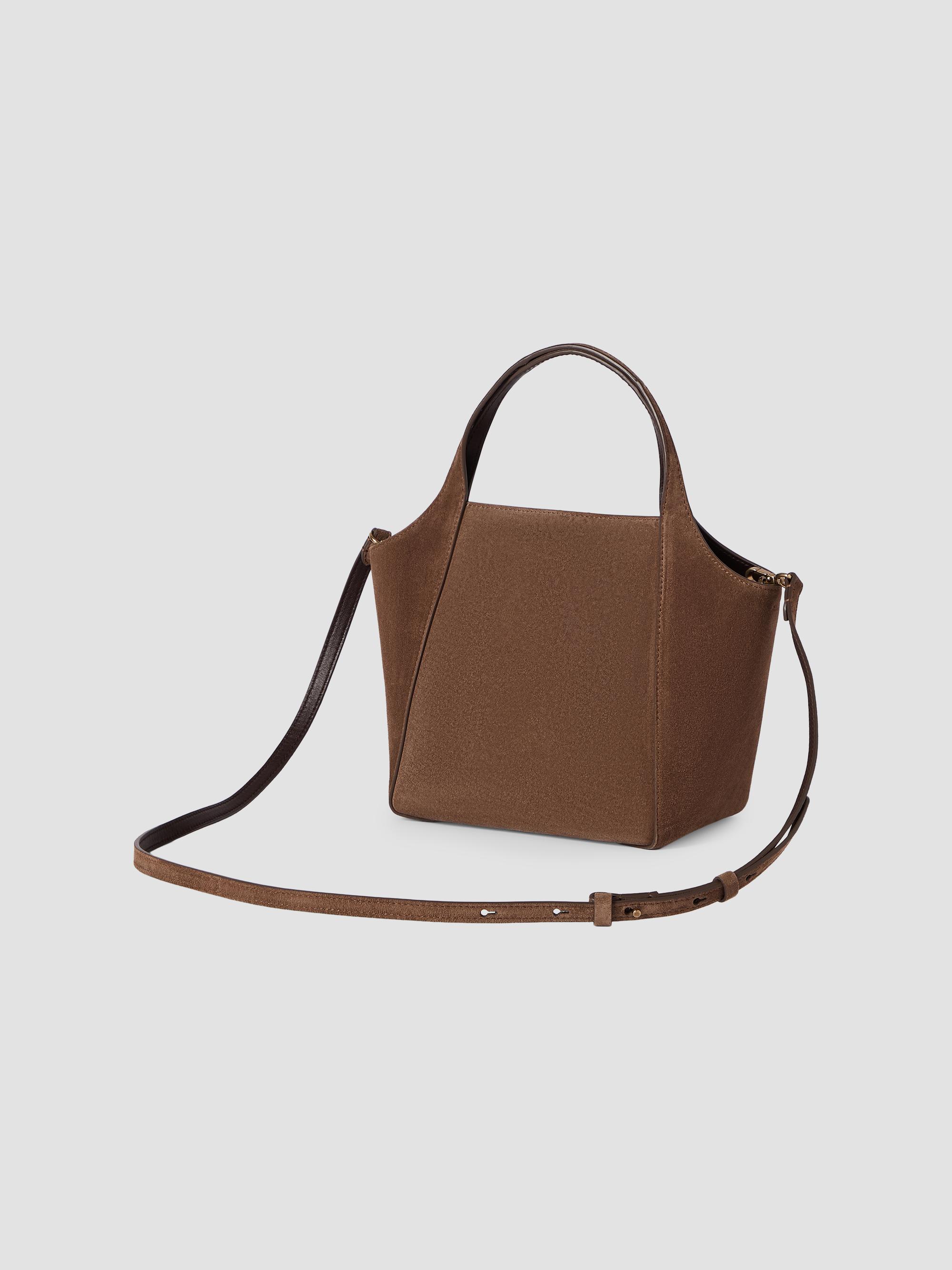 Brunello Cucinelli Women's Sartorial  Bucket Bag in Suede - Caramel | Thumbnail 3