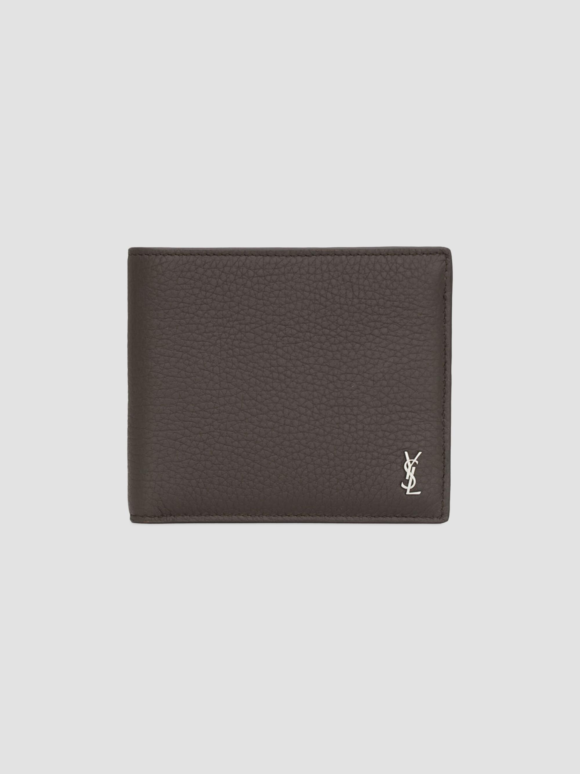 Saint Laurent Tiny Cassandre East-West Wallet in Crocodile