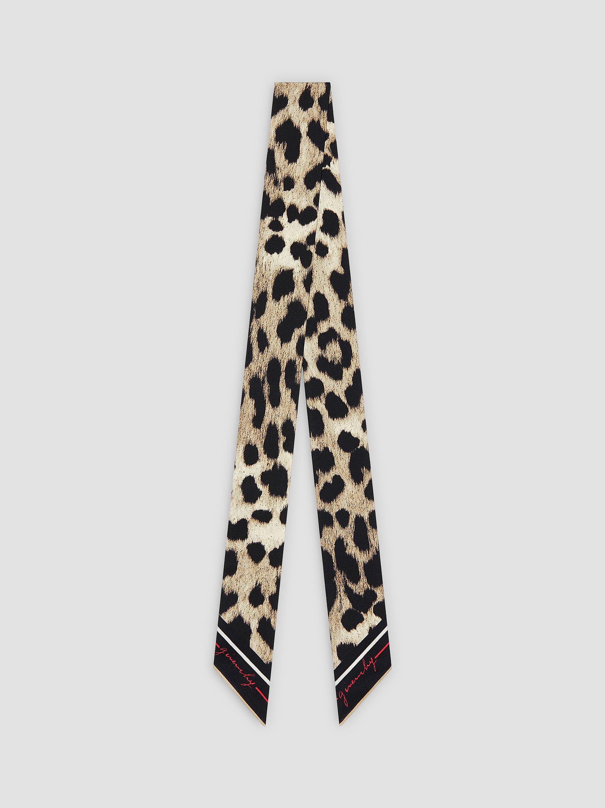 Givenchy Women's Bandeau in Silk with Leopard Print - Brown Black | Thumbnail 3