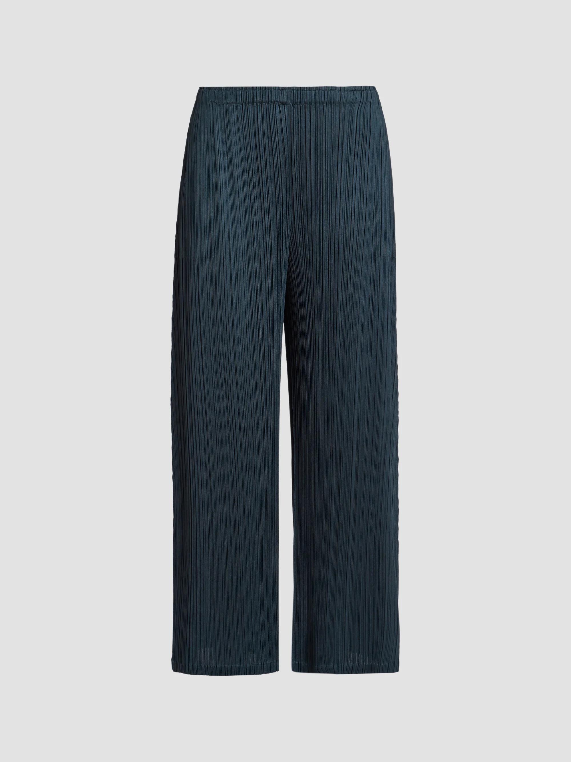 ISSEY MIYAKE PLEATS PLEASE パンツ サイズ1 Pleats Please Issey Miyake Thicker Bottoms 1 Pleated Straight-Leg