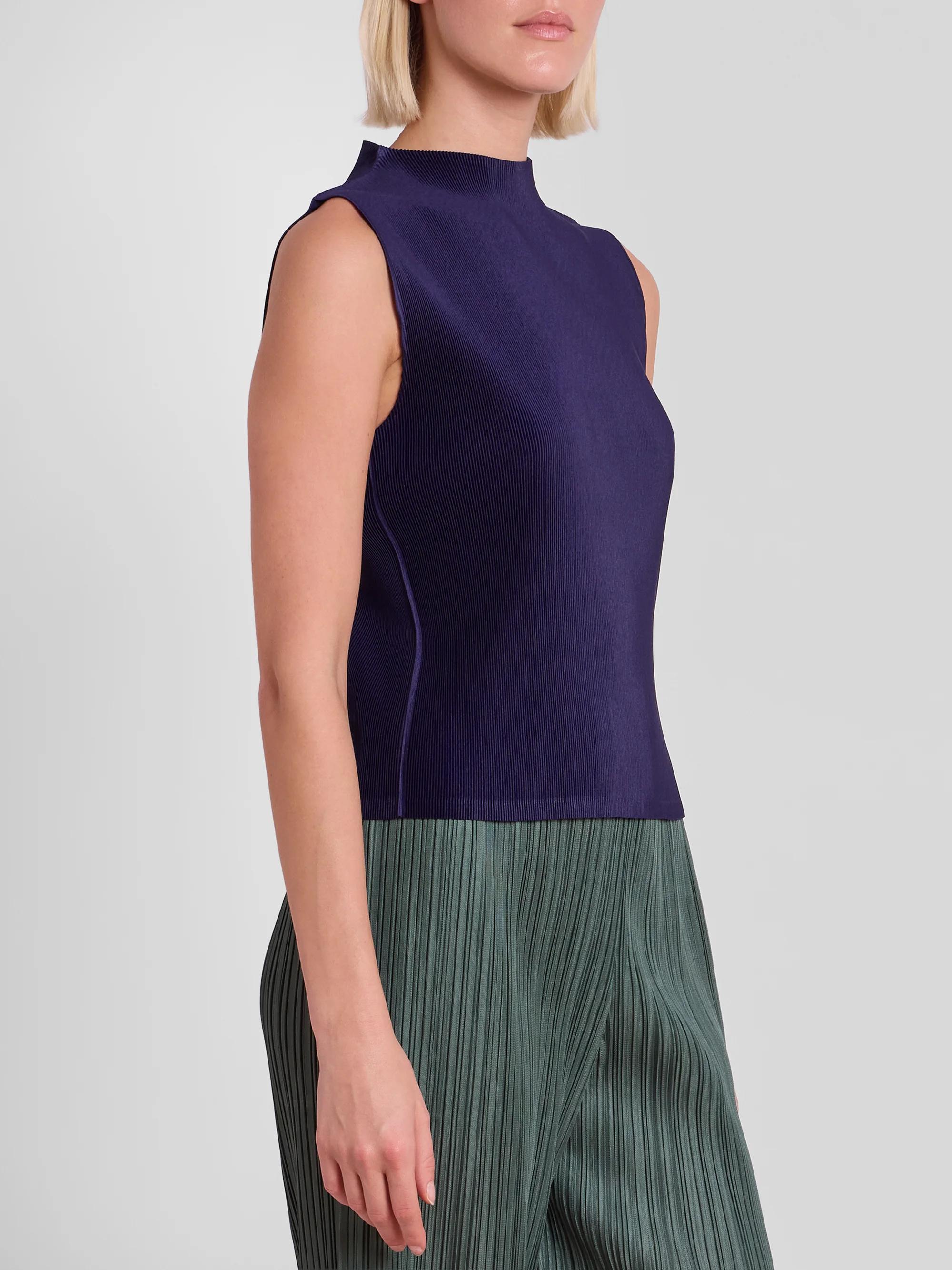 me ISSEY MIYAKE フレンチスリーブ トップス 幾何学模様 Pleats Please Issey Miyake Mist September Sleeveless Top | Saks