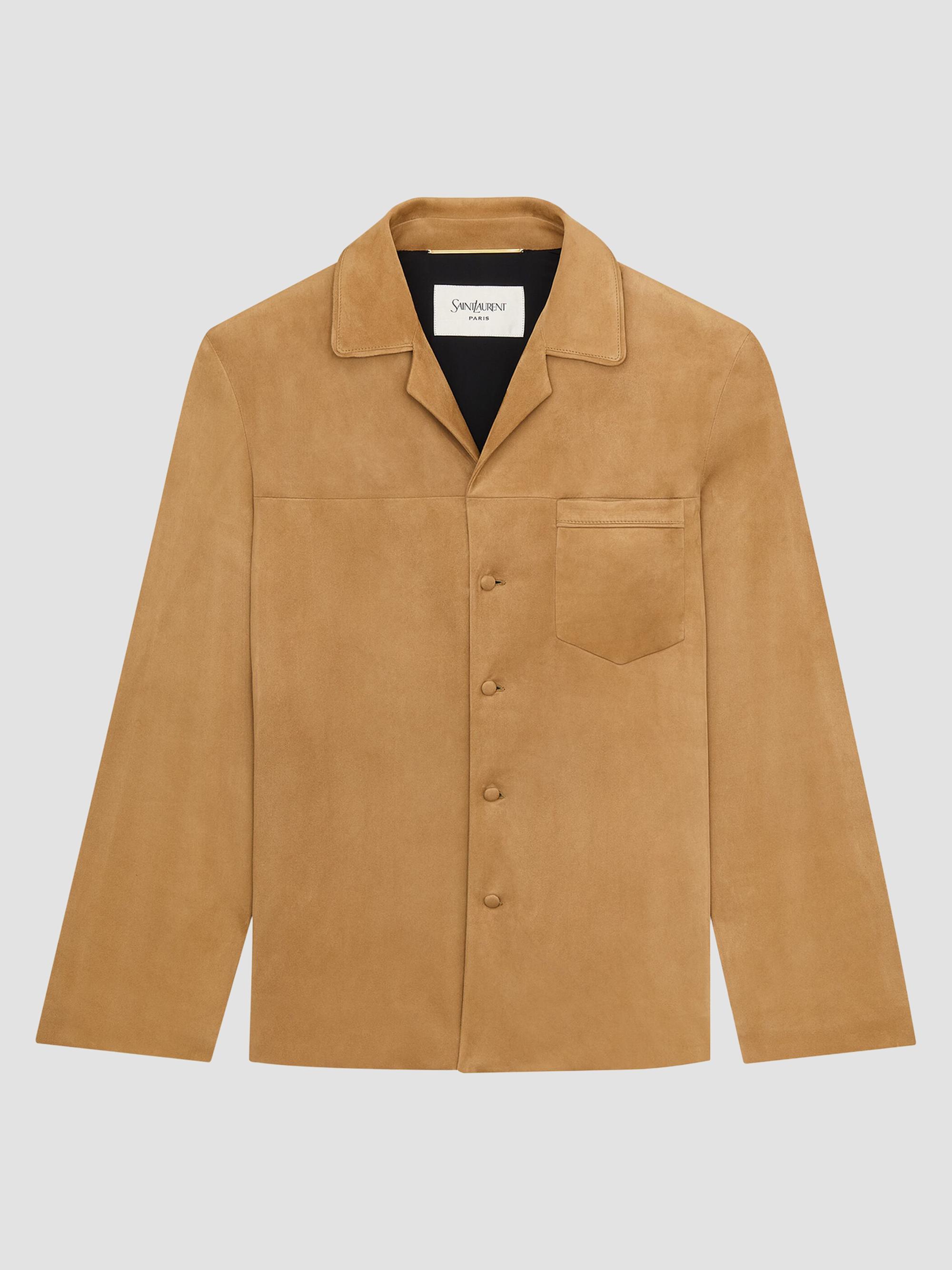 Saint Laurent Women's Jacket in Suede - Tabac | Thumbnail 3