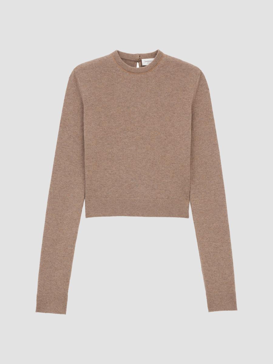 Saint Laurent Women's Crewneck Sweater In Wool