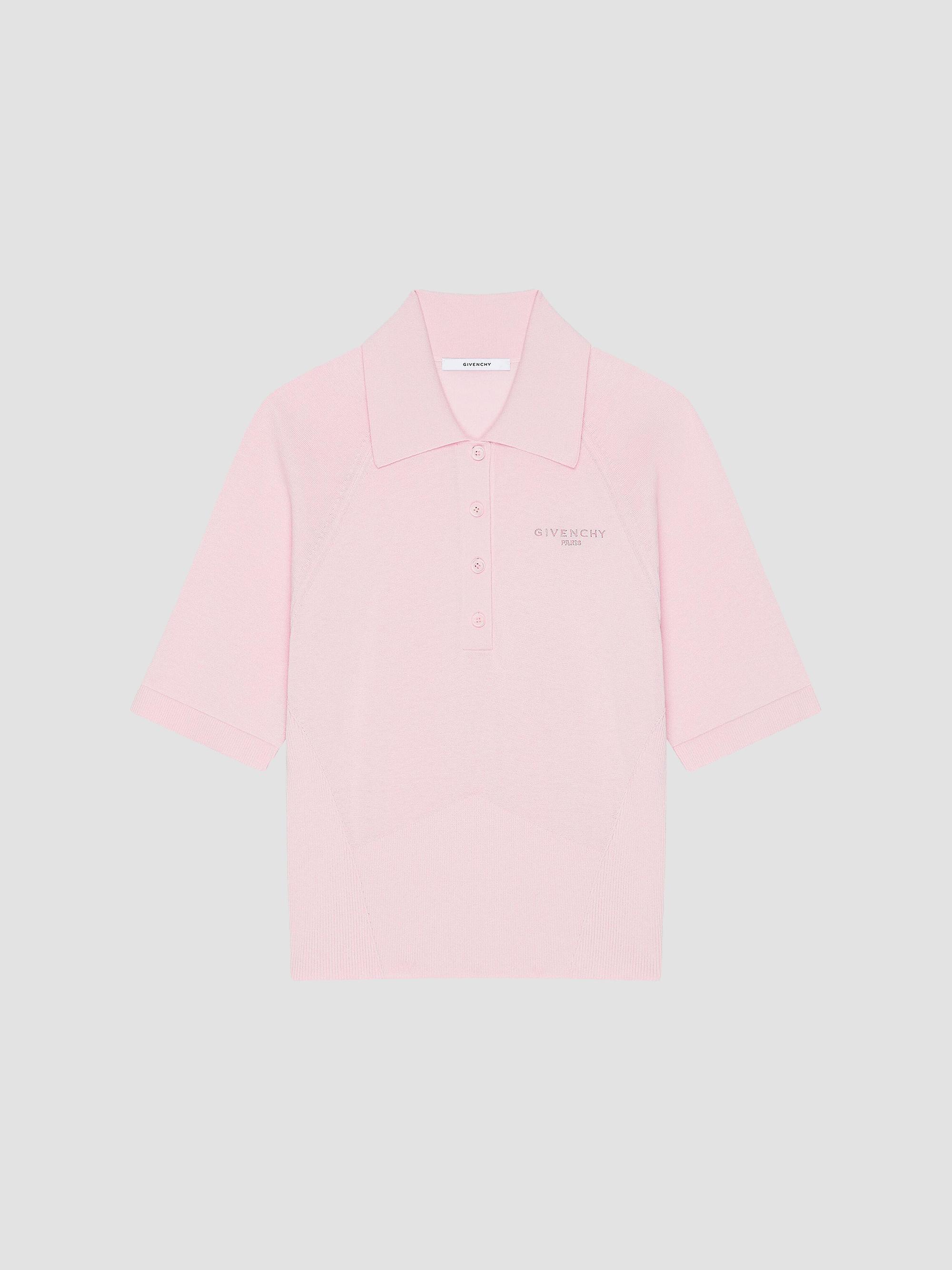 Givenchy Women's Polo Sweater in Cotton and Silk - Light Pink | Thumbnail 5