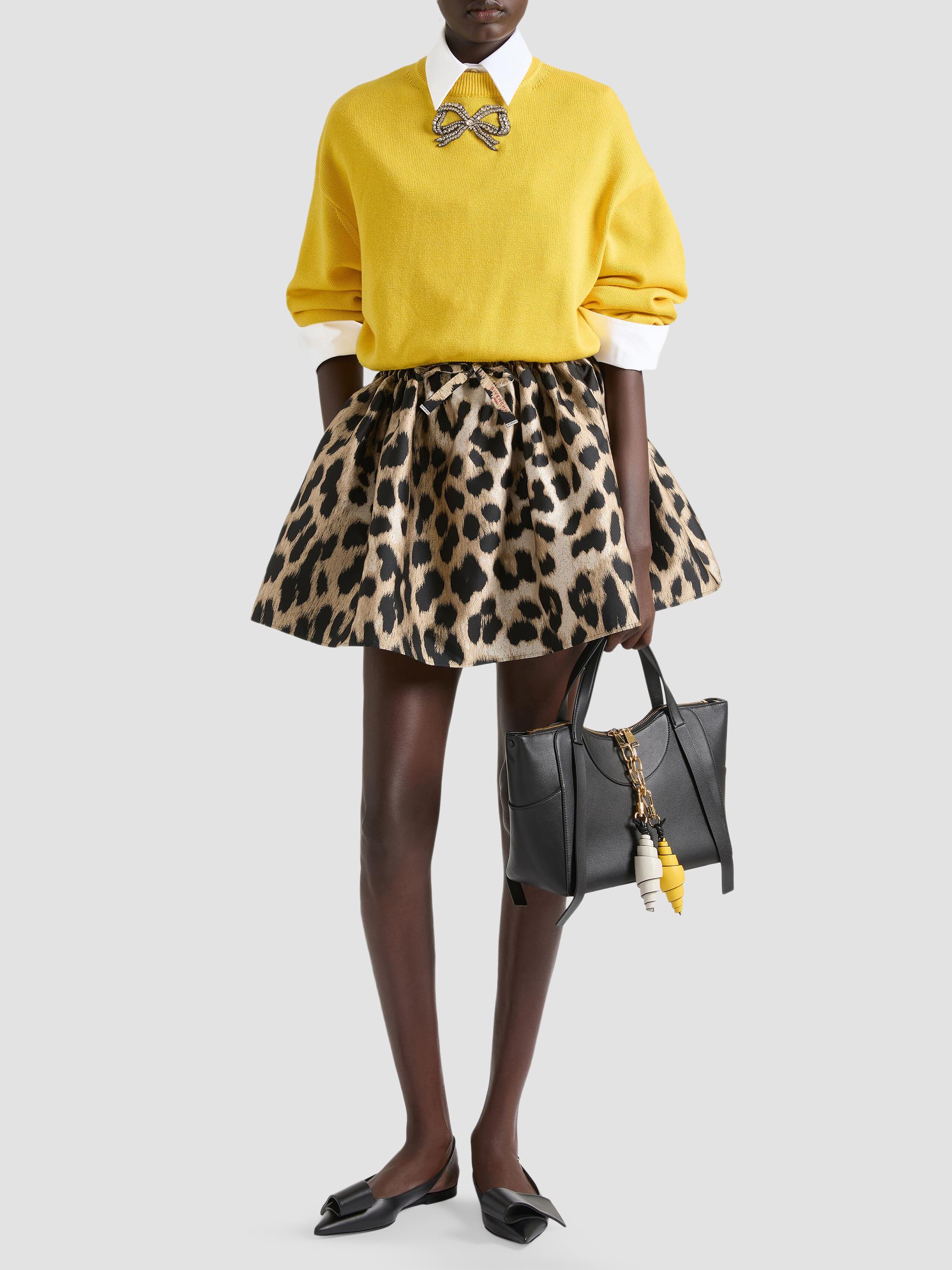 Givenchy Mini Pleated Skirt in Leopard Jacquard | Saks Fifth Avenue