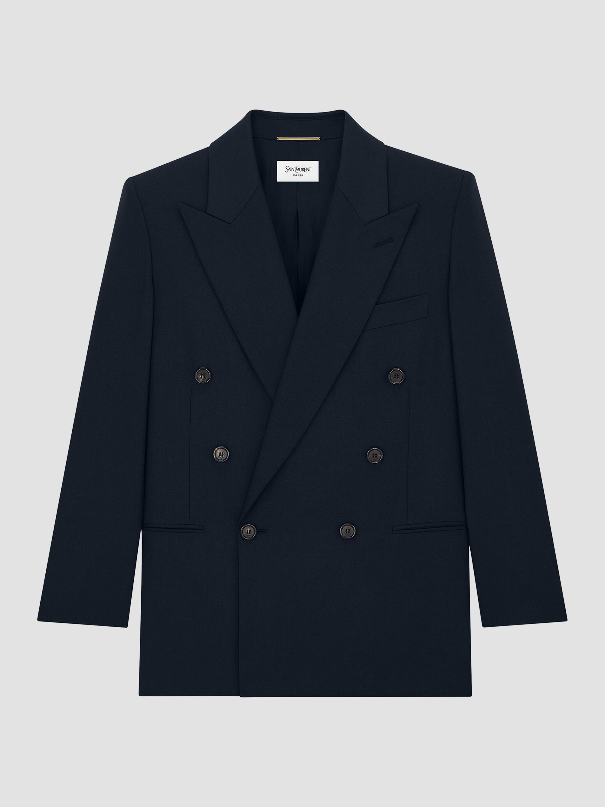 Saint Laurent Tuxedo Jacket in Grain De Poudre | Saks Fifth Avenue