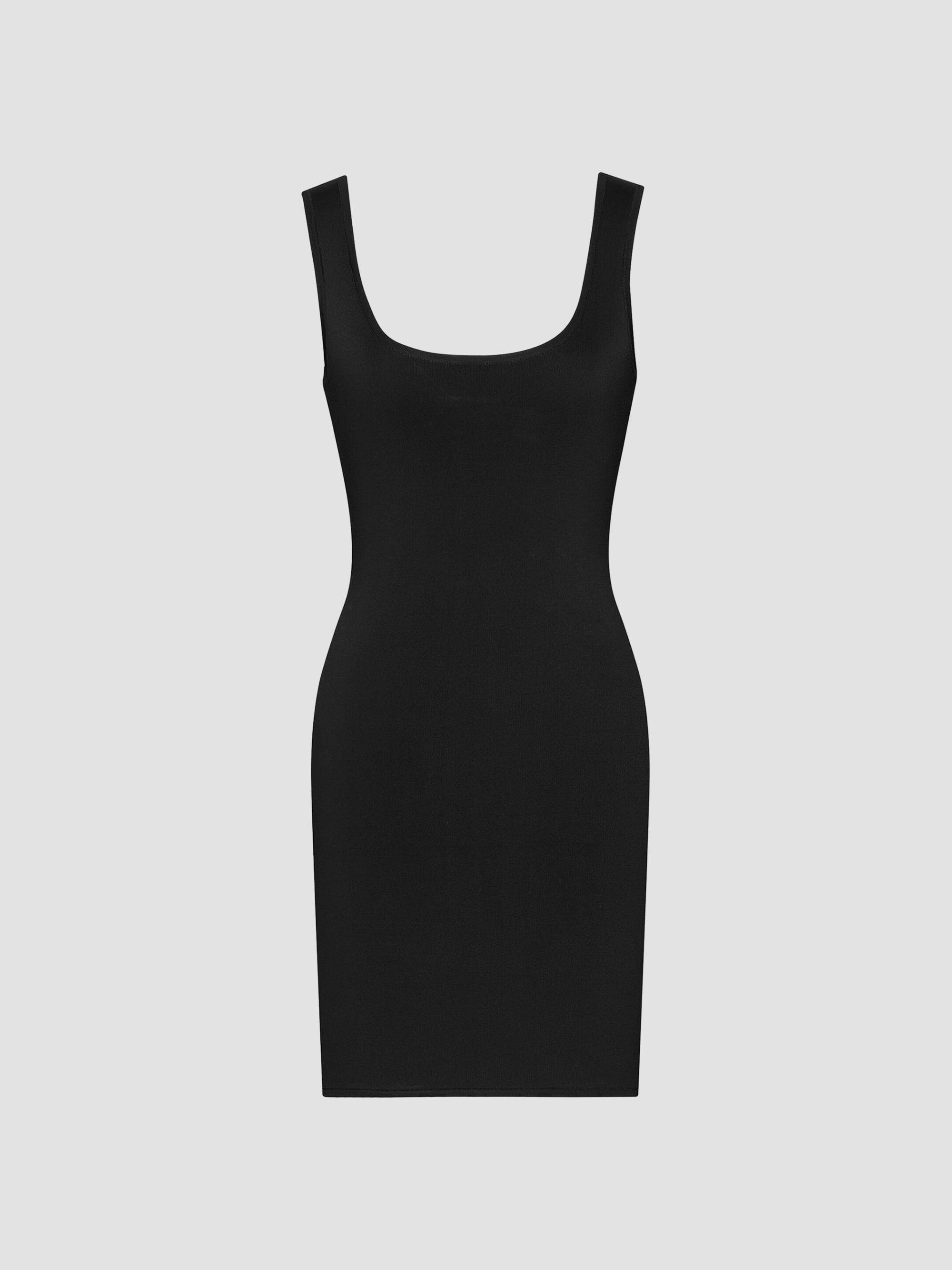 Saint Laurent Women's Tank Mini Dress in Knit - Noir | Thumbnail 3