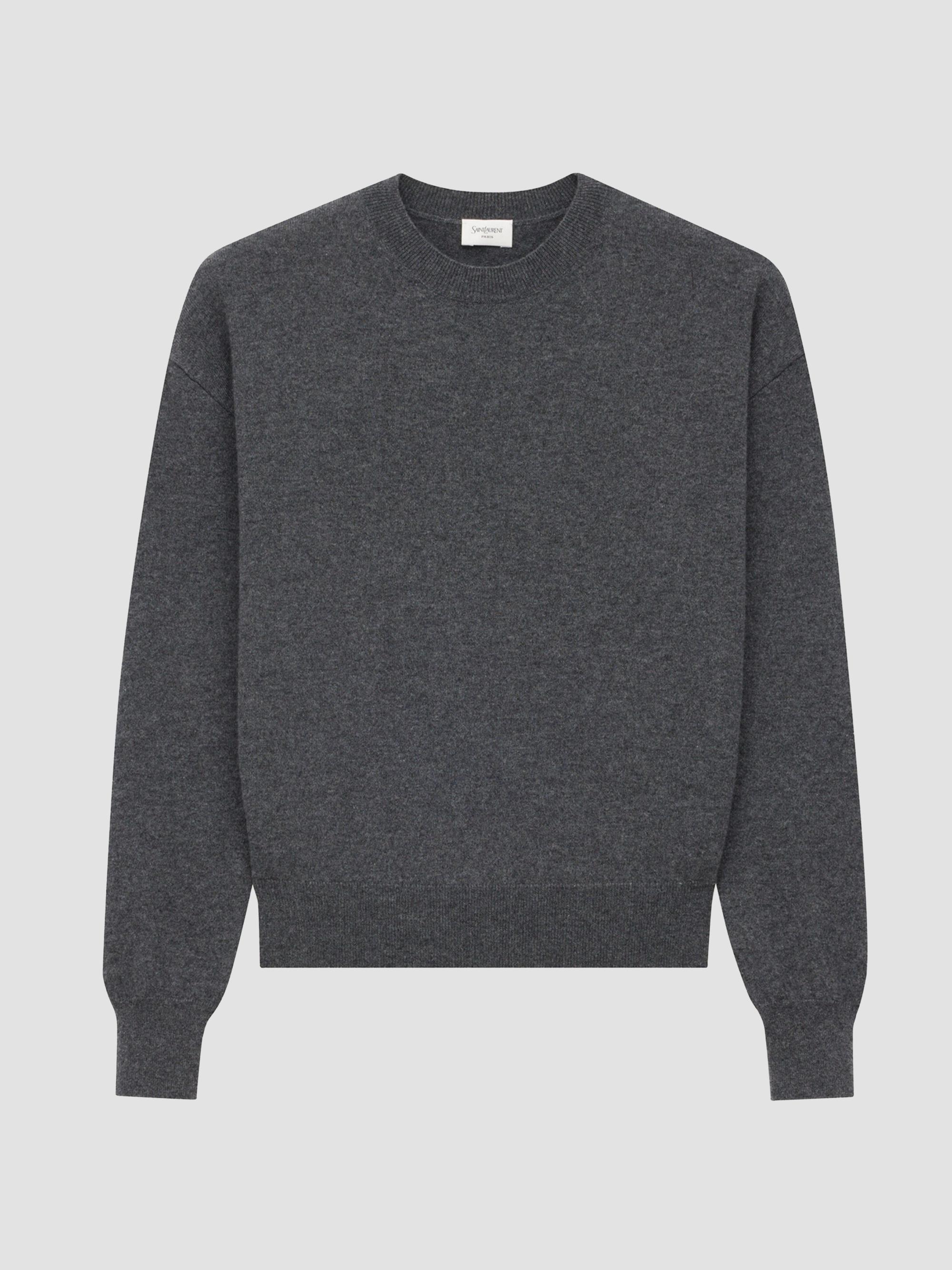 Saint Laurent Women's Cashmere Sweater - Gris Chine Moyen | Thumbnail 3
