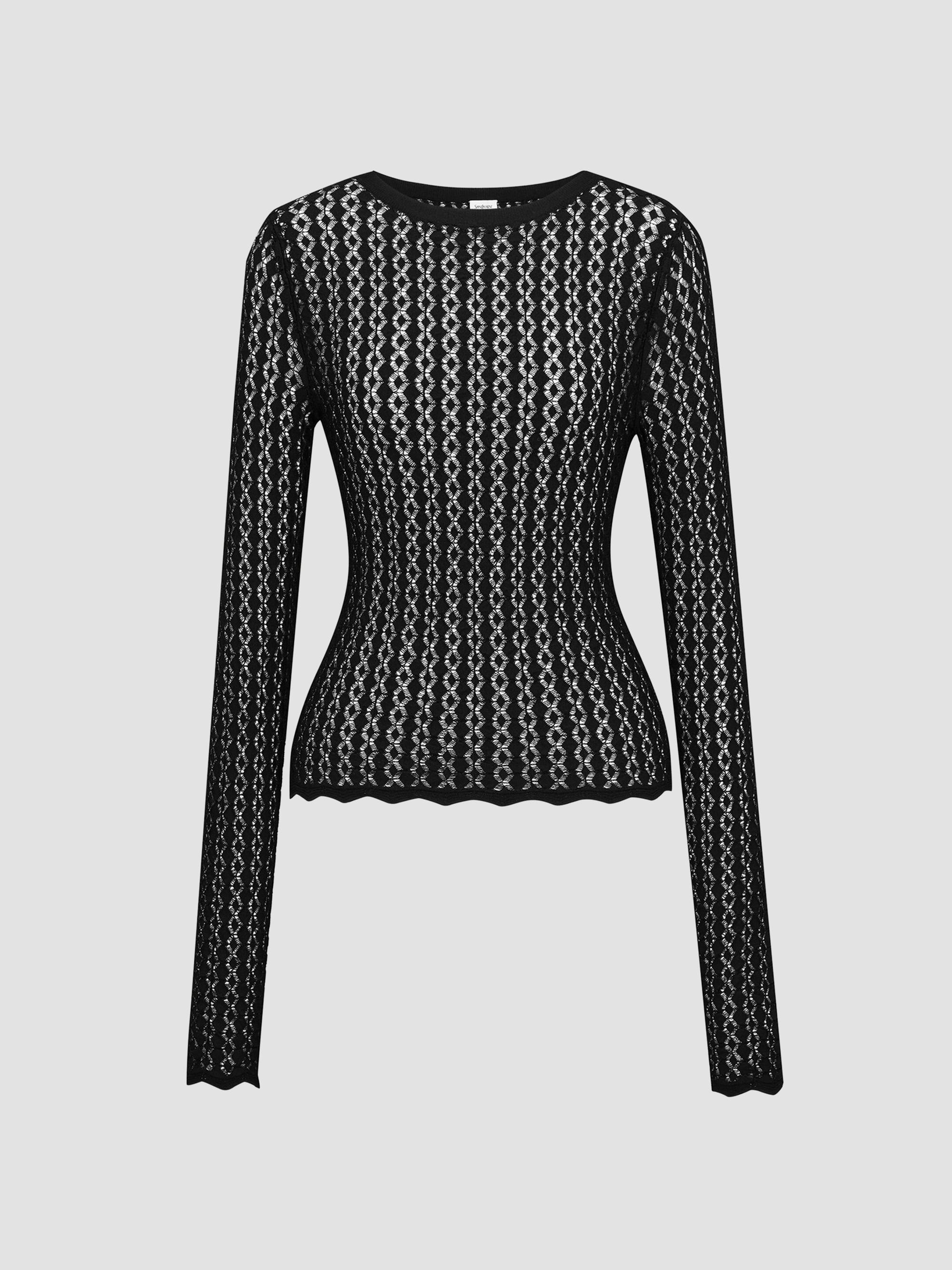 Marine Serre Regenerated Jersey Crescent Top | Saks Fifth Avenue