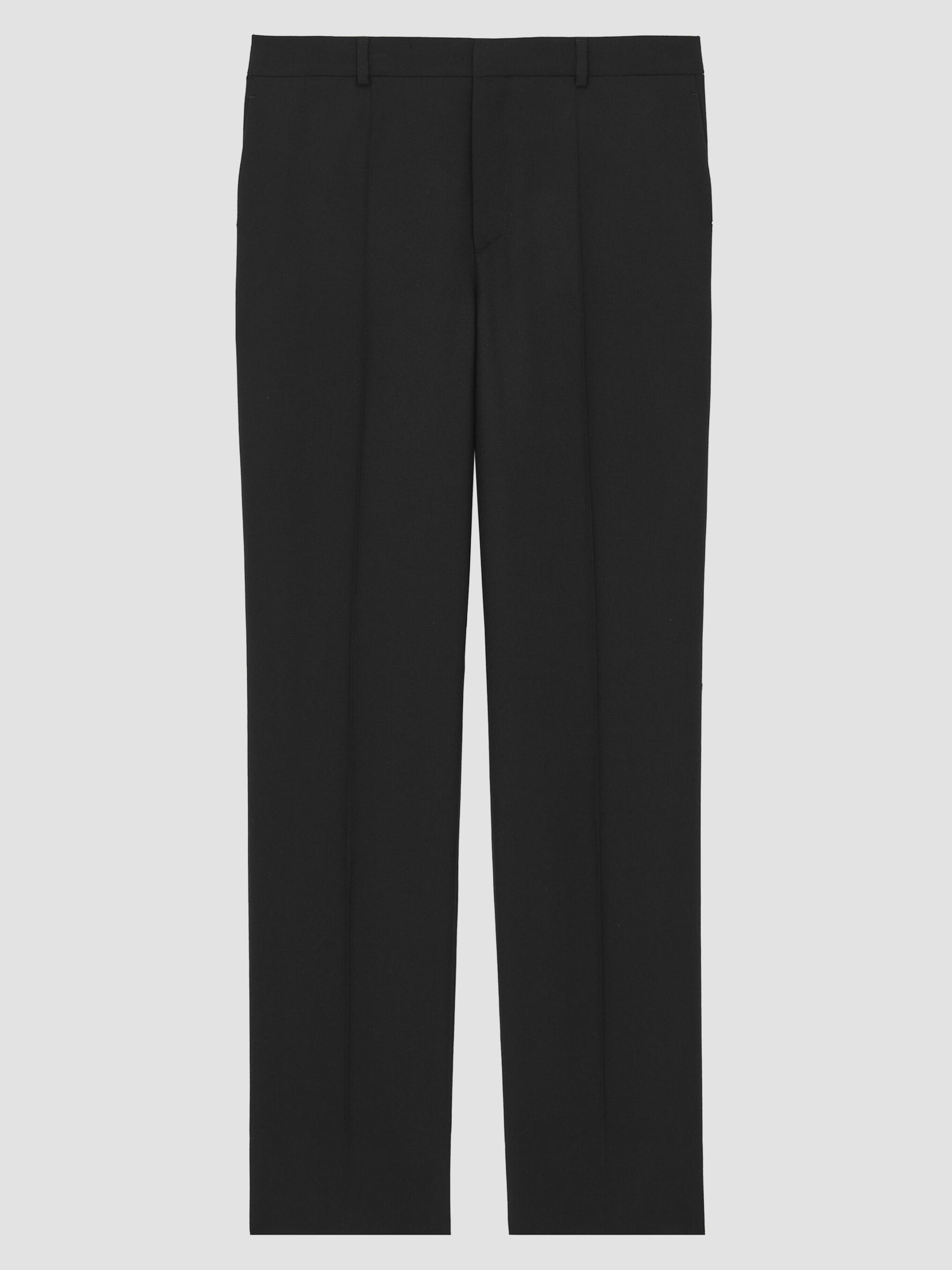 Saint Laurent Men's Slim-Fit Pants in Virgin Wool - Noir | Thumbnail 3