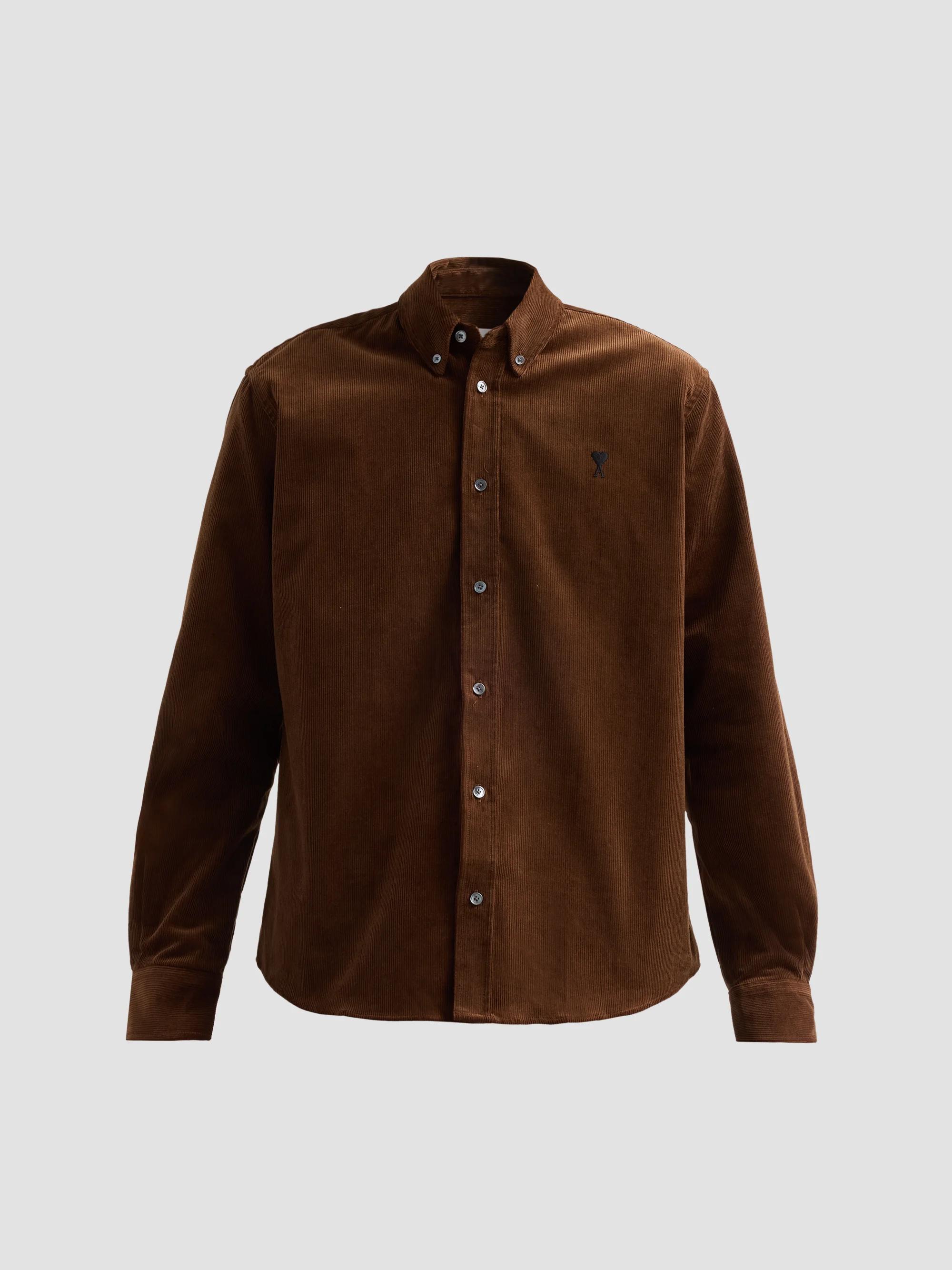 AMI Paris Denim ADC Logo Button-Down Shirt | Saks Fifth Avenue