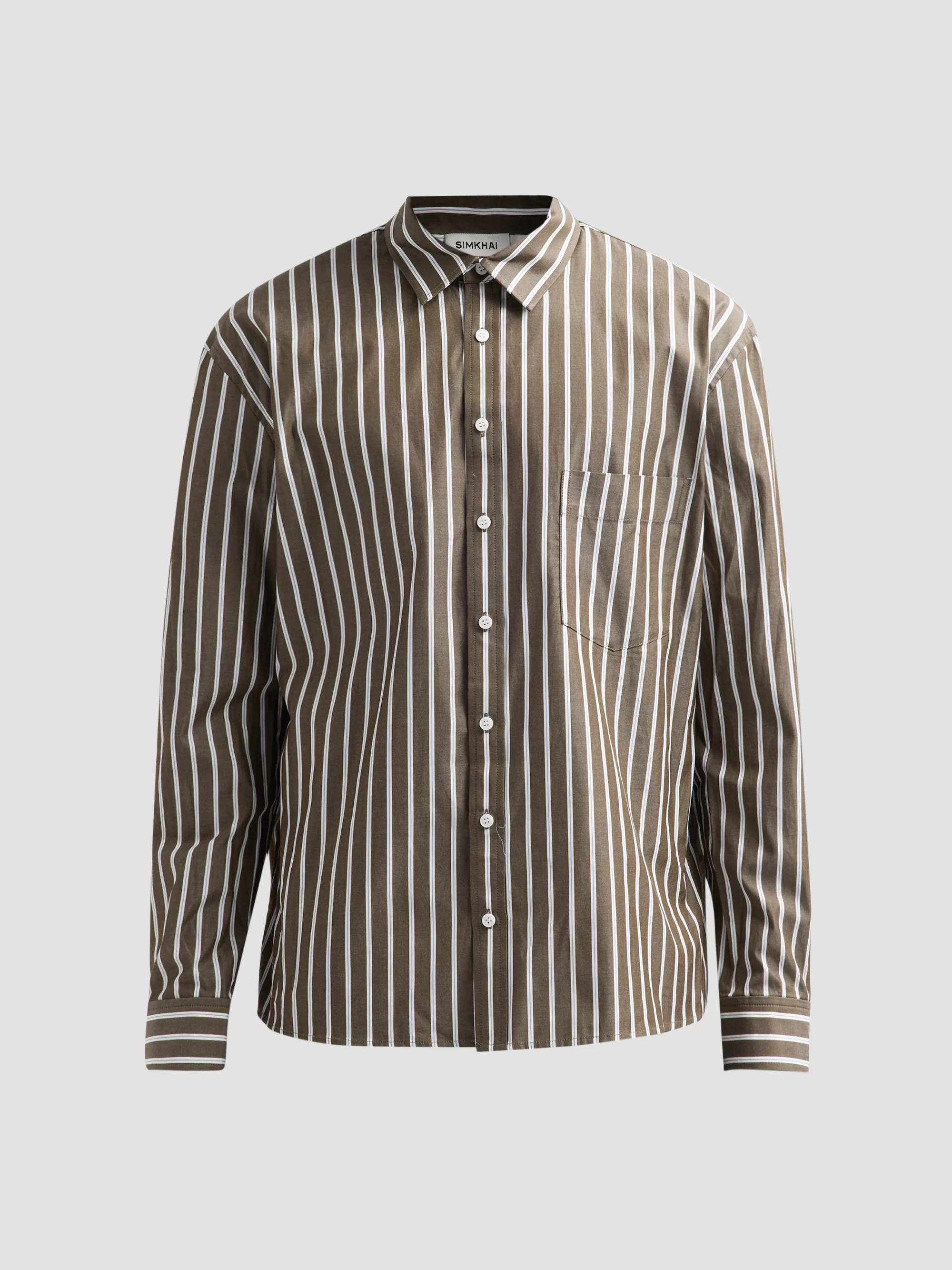 AMI Paris Pinstriped Cotton Button-Front Shirt | Saks Fifth Avenue