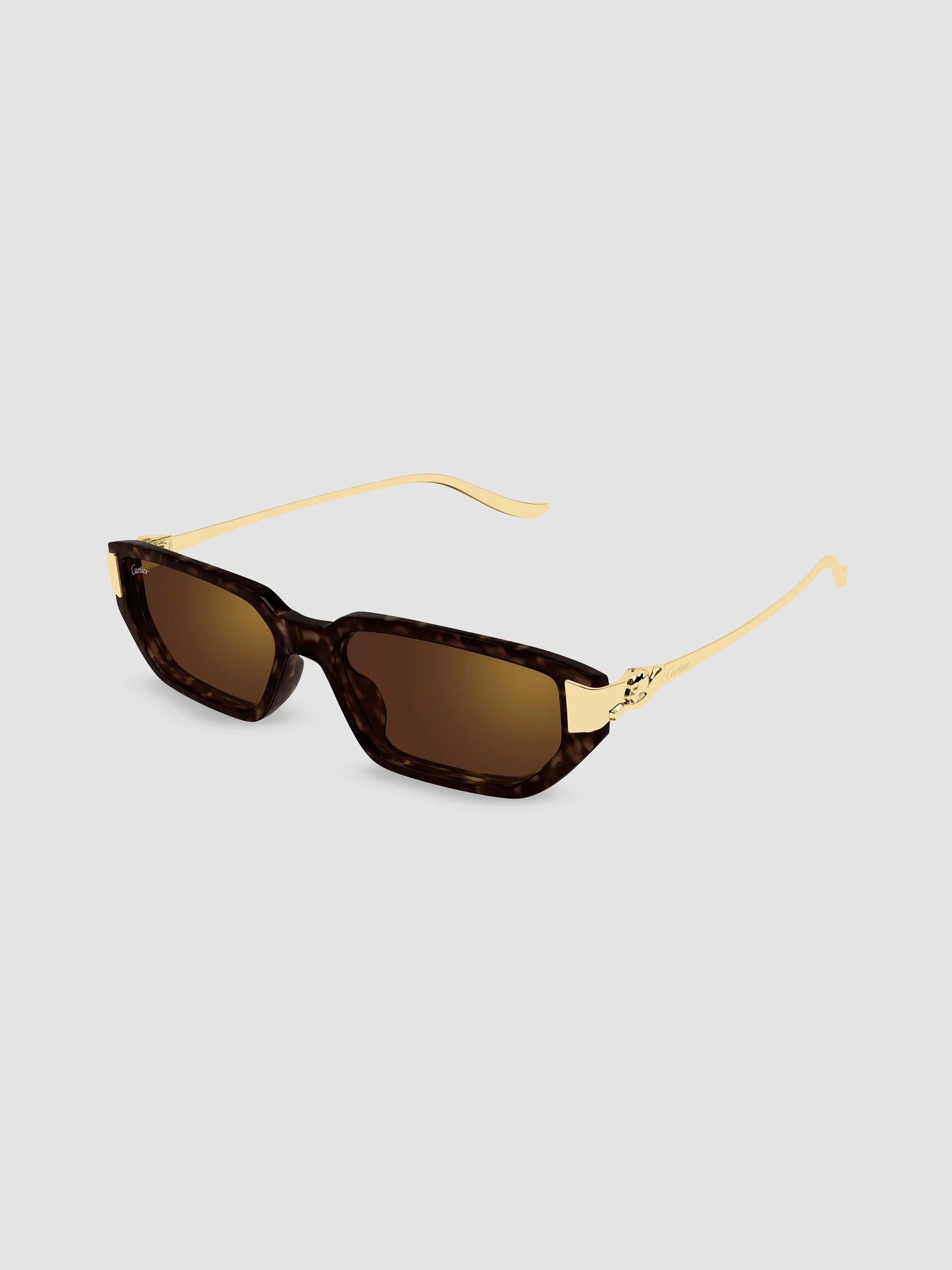 Cartier Panthère Classic 52MM 24K-Gold-Plated Almond Sunglasses