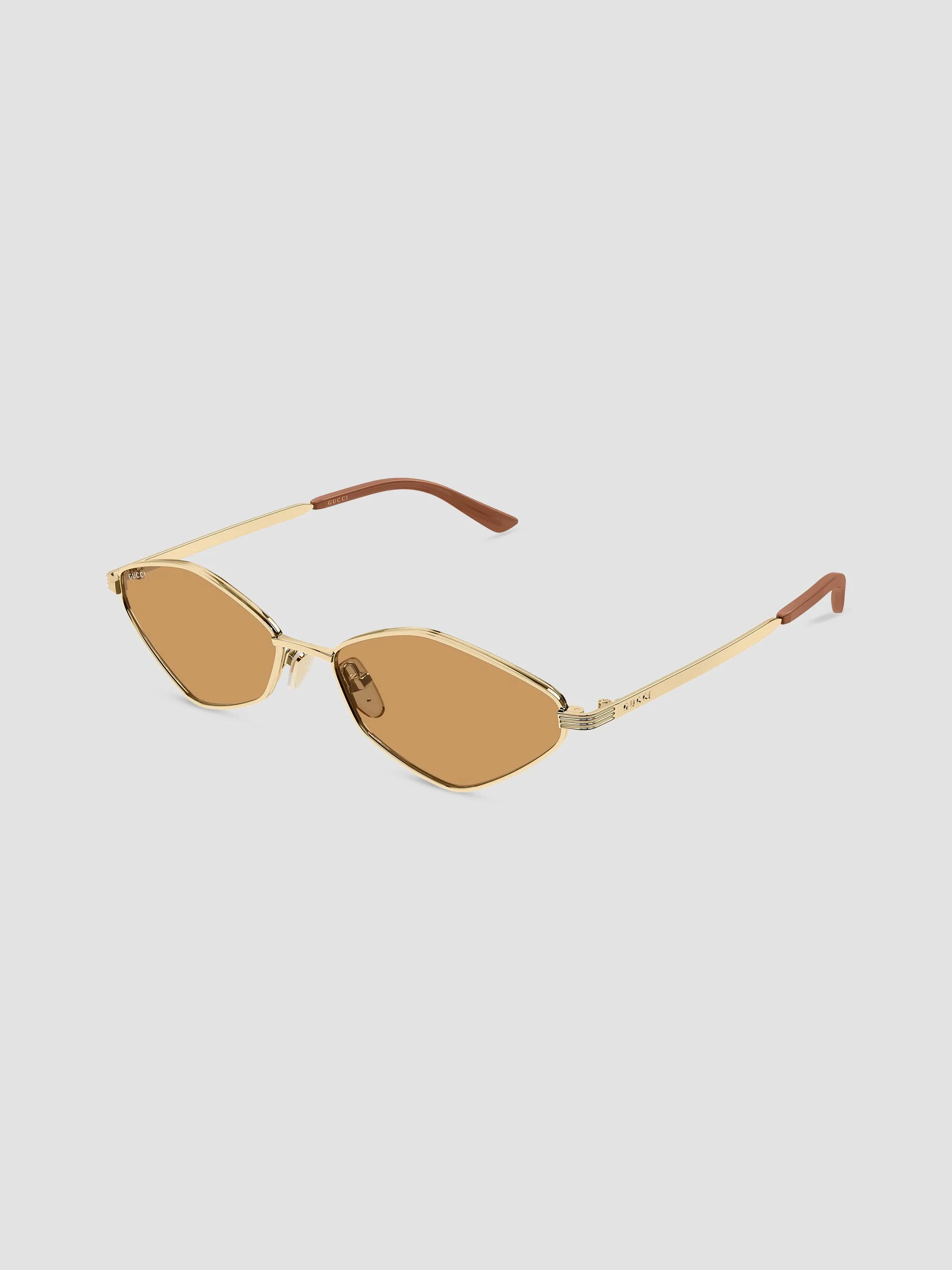Gucci Guccissima Metal 55MM Geometric Sunglasses | Saks Fifth Avenue