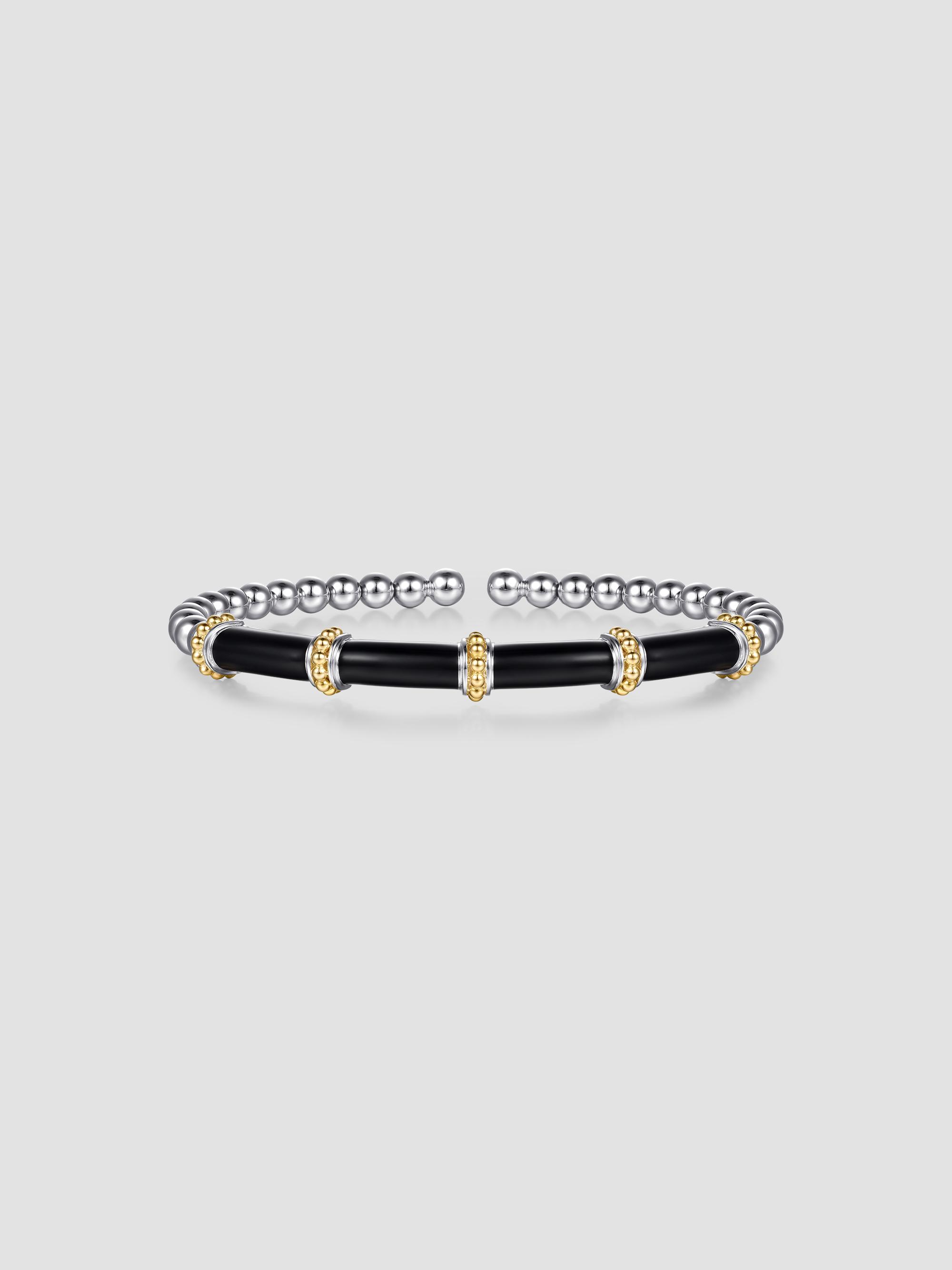Gabriel & Co Women's Bujukan 14K Yellow Gold Split Bangle - Two Tone