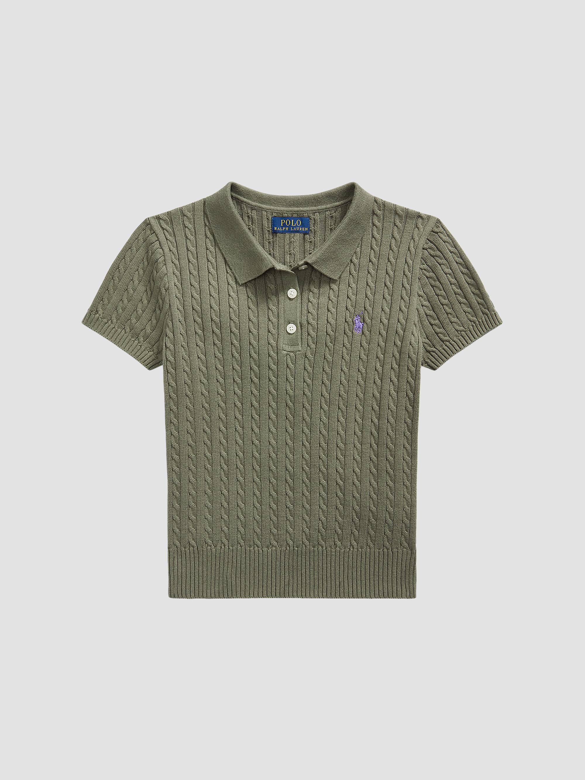トップス Polo Ralph Lauren Polo Ralph Lauren Little Girl's & Girl's Cable-Knit Terry Half-Zip