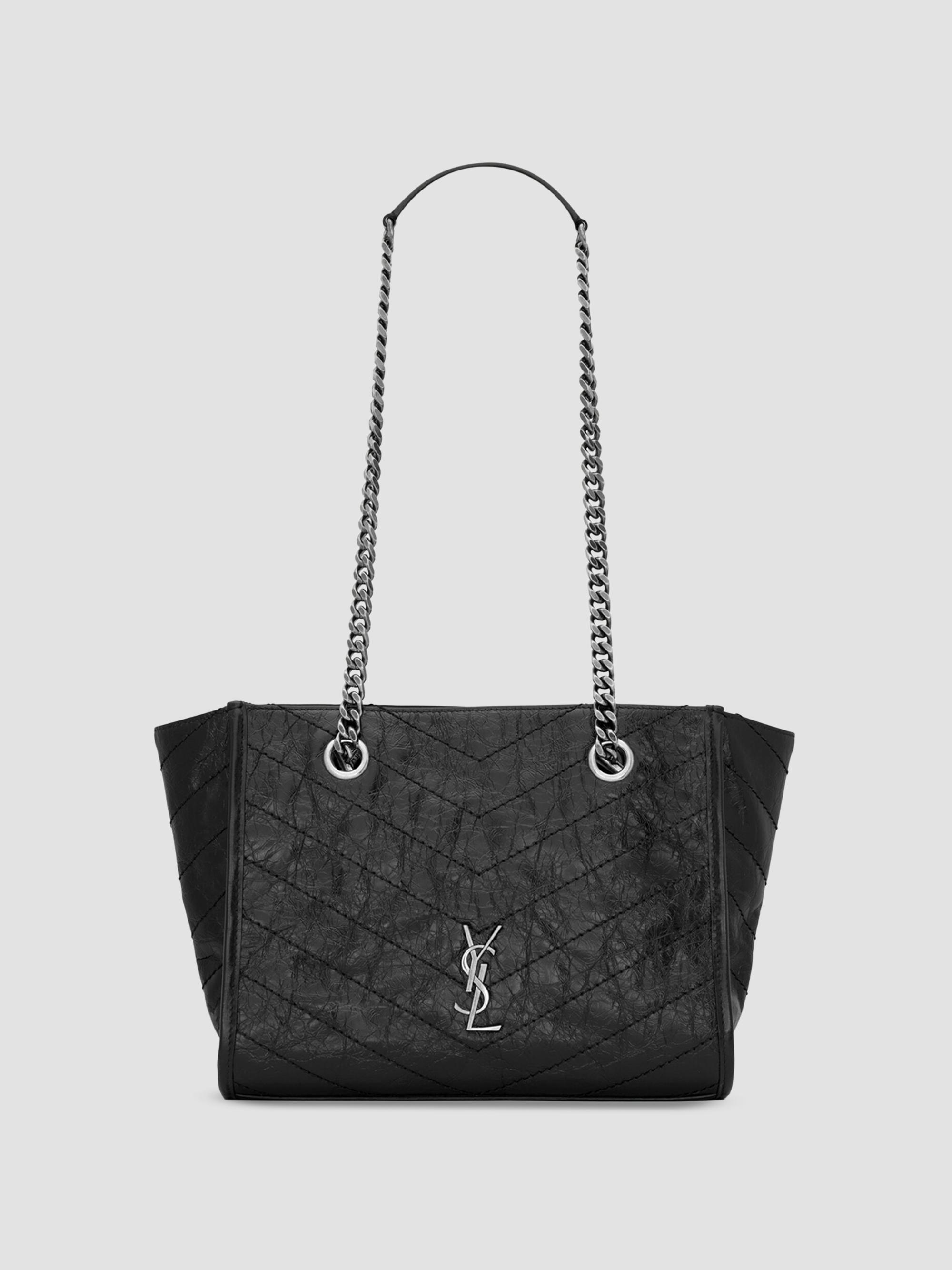 Saint Laurent Sac De Jour Nano Top Handle Bag In Crocodile