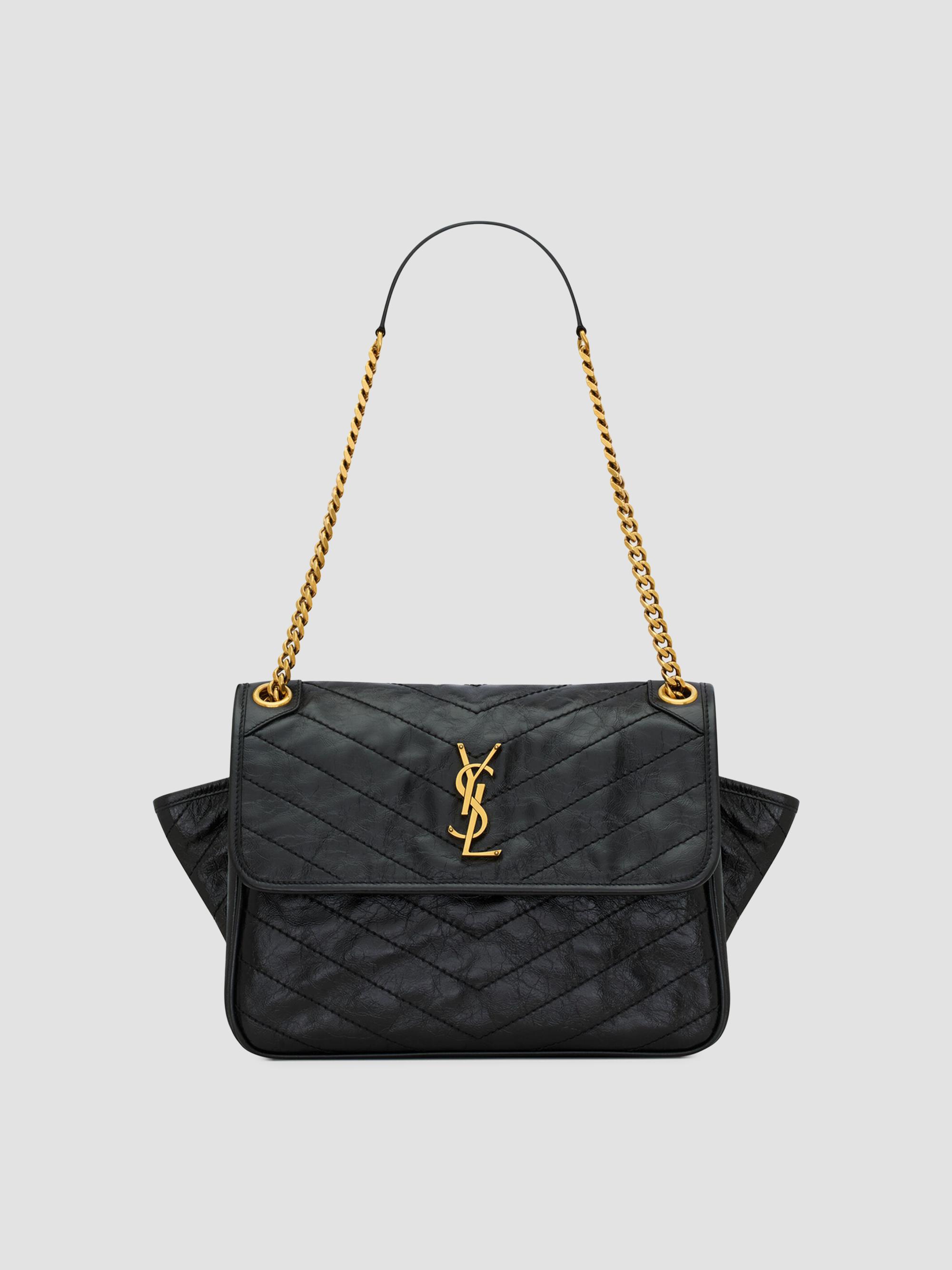 Saint Laurent Cassandre Large Pouch on Chain in Lambskin | Saks