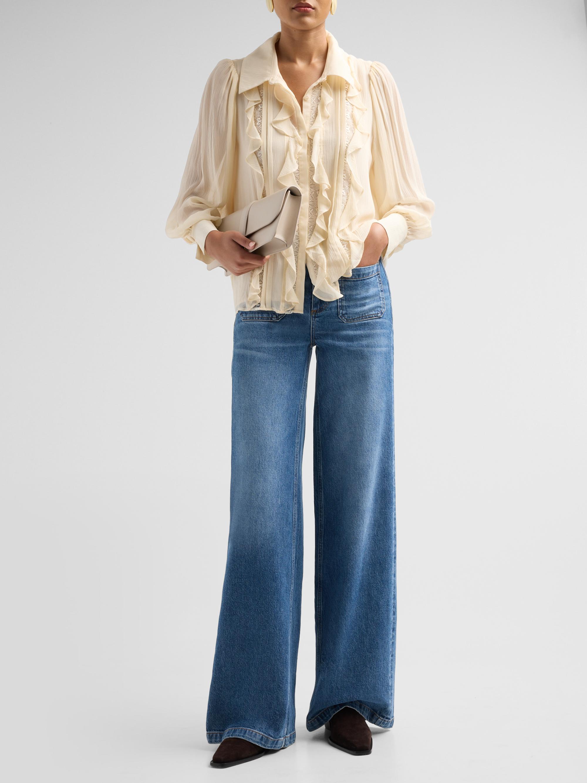 Ramy Brook Women's Cleo Mid-Rise Straight Jeans - Mid Cerulean | Thumbnail 2