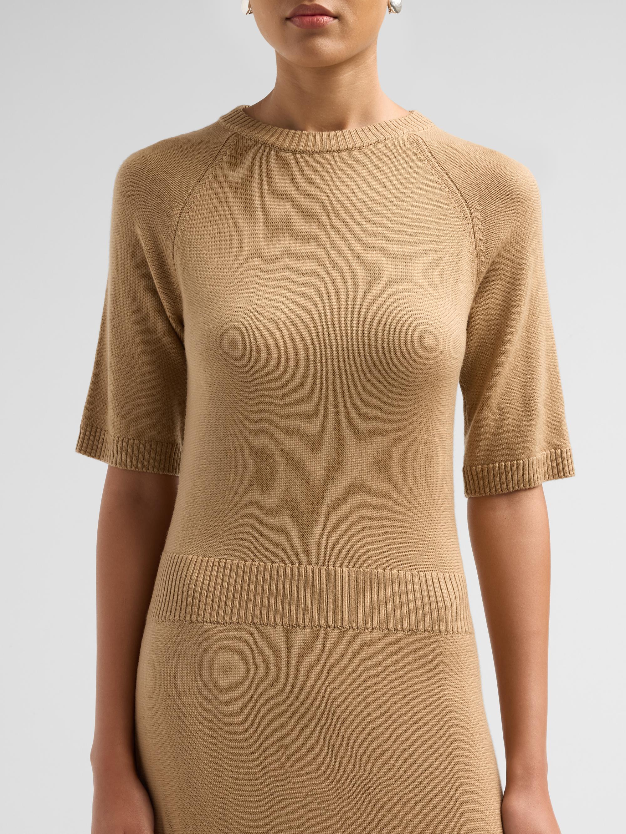 Ramy Brook Women's Wendy Wool Midi Dress - Camel | Thumbnail 5