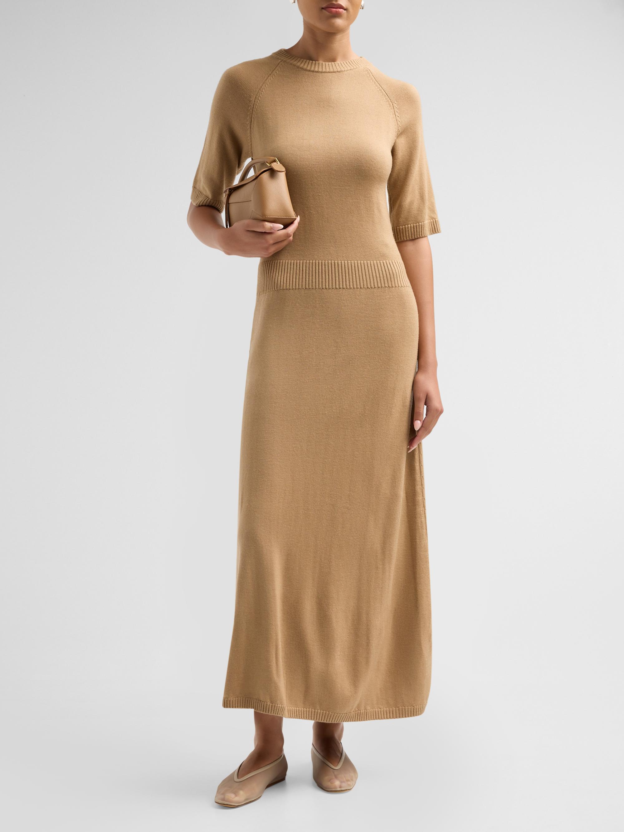 Ramy Brook Women's Wendy Wool Midi Dress - Camel | Thumbnail 2