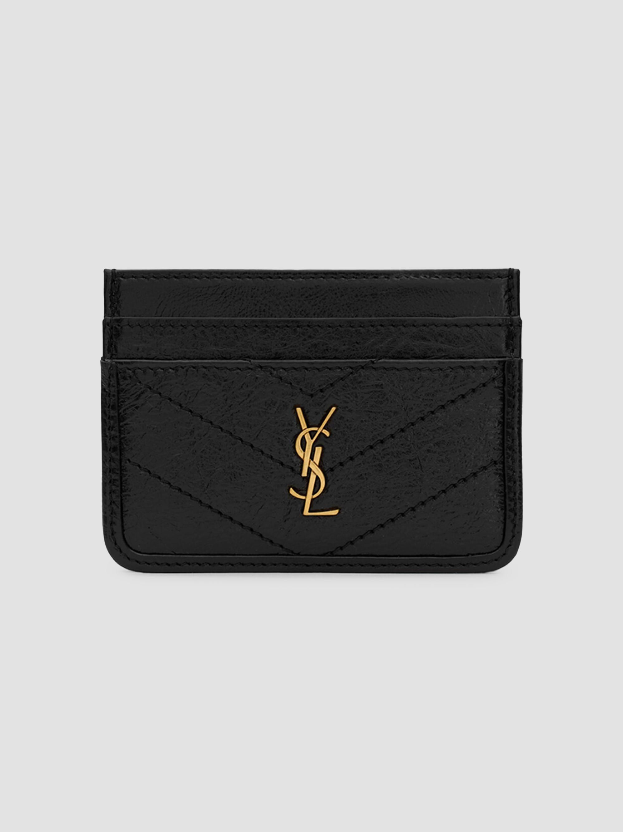 Saint Laurent Cassandre Saint Laurent Card Case in Crocodile
