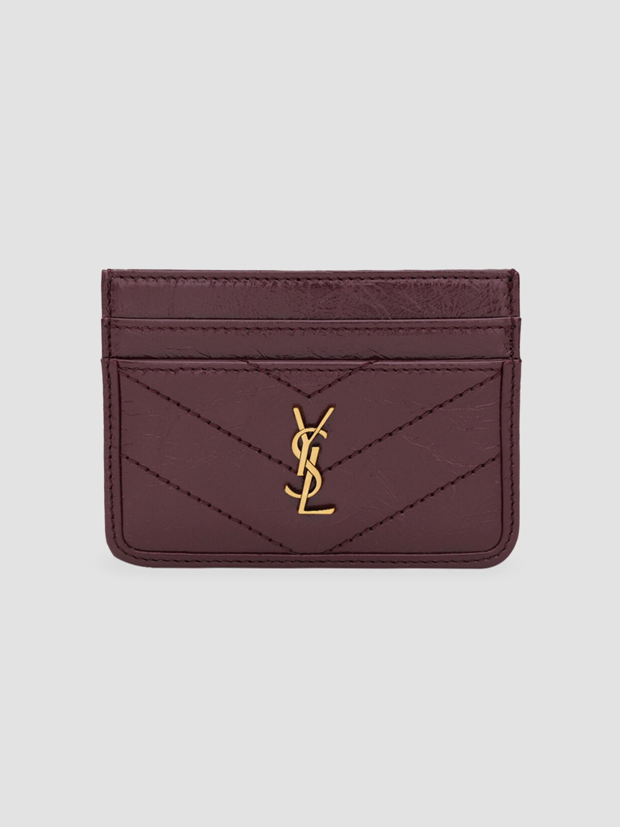 Saint Laurent Cassandre Saint Laurent Card Case in Crocodile