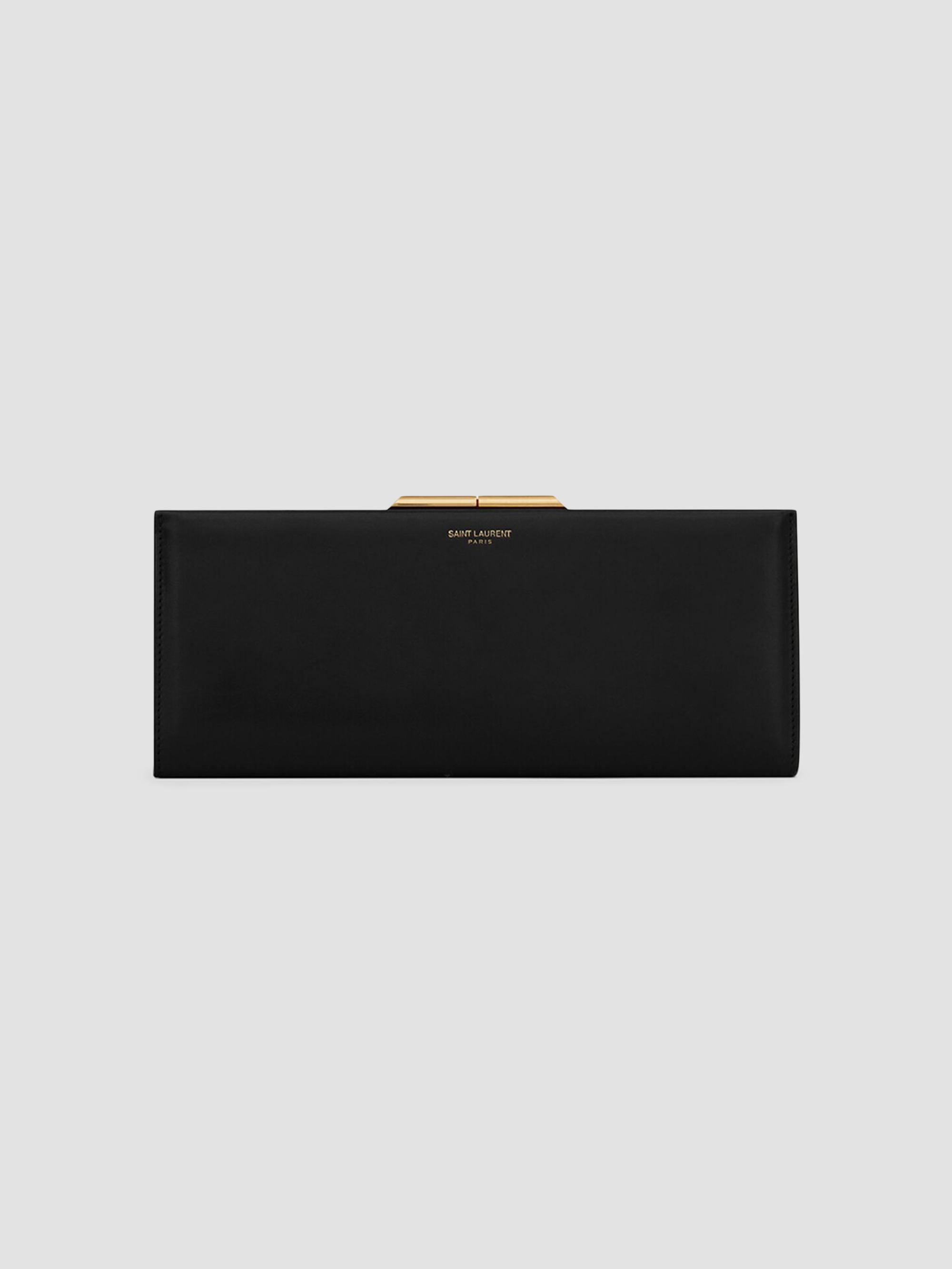 Midnight Small Clutch in Smooth Leather