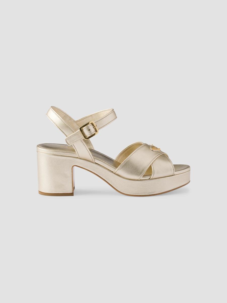 Prada Nappa Leather Platform Sandals | Saks Fifth Avenue