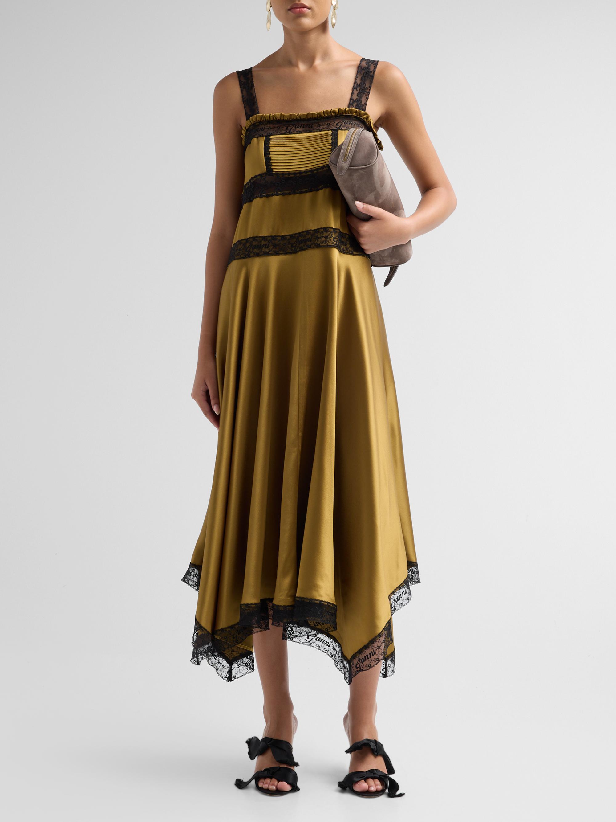 Fluid Satin Long Slip Dress