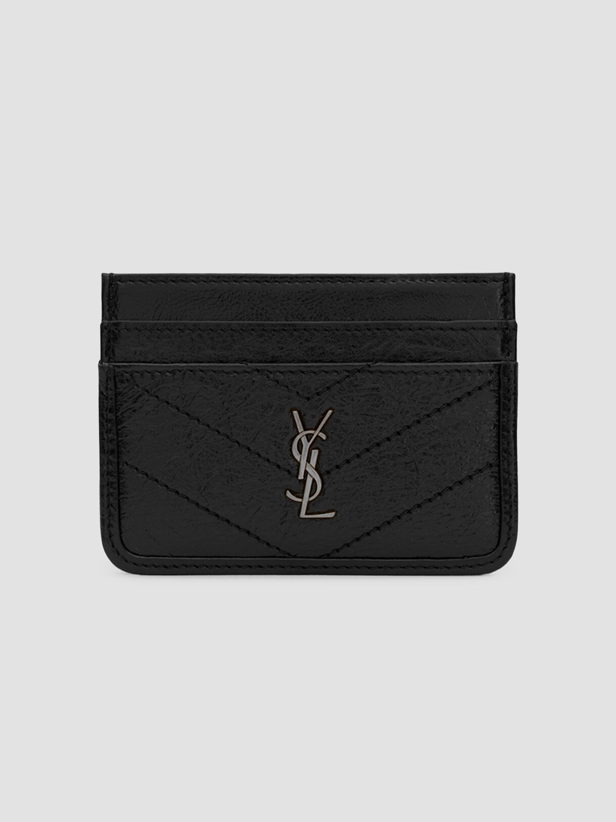 Saint Laurent Cassandre Saint Laurent Card Case in Crocodile
